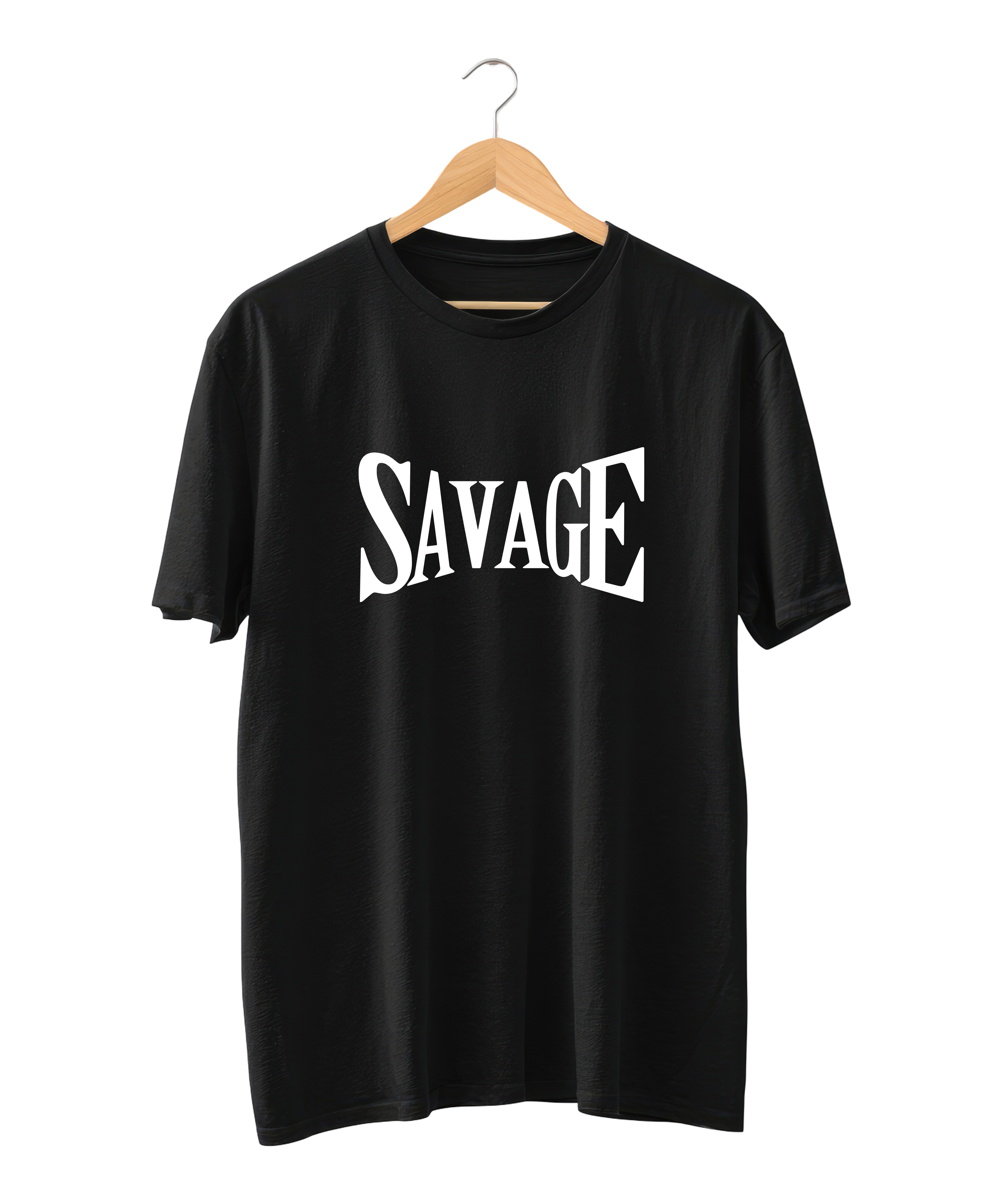 Savage Black Design Reactive Dyed T-Shirt | 100% Cotton
