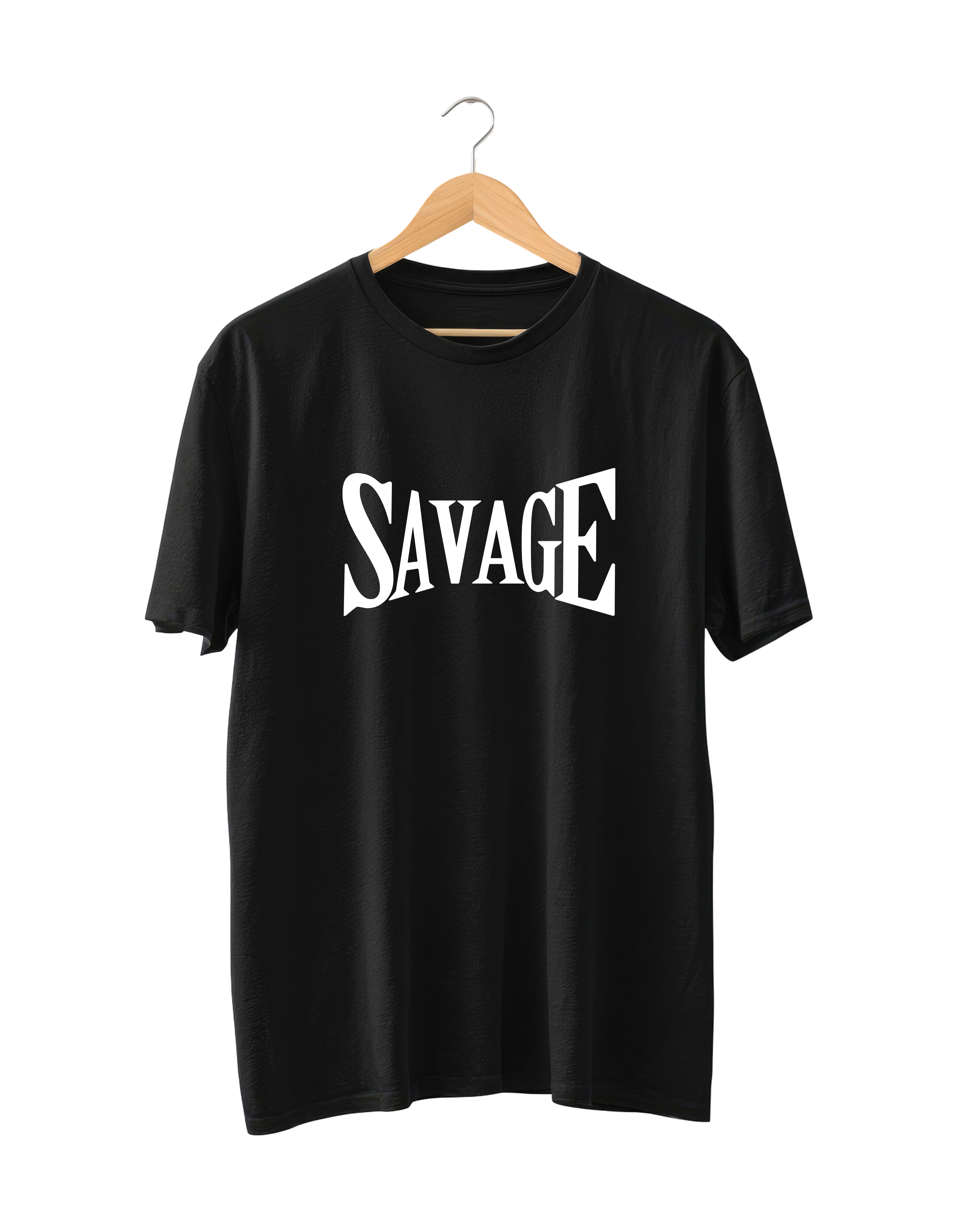Savage Black Design Reactive Dyed T-Shirt | 100% Cotton
