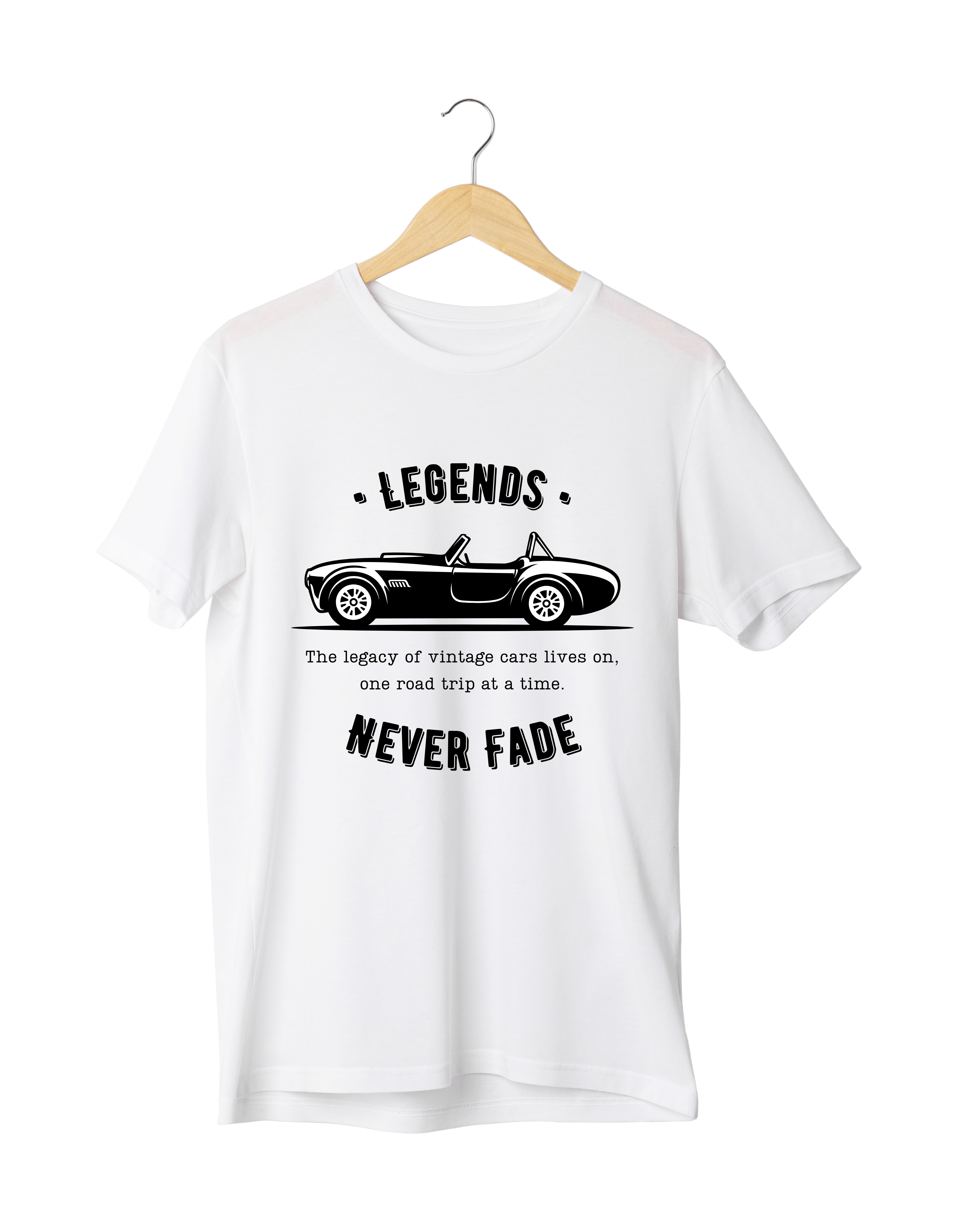 Legends Never Fade Design Reactive Dyed T-Shirt | 100% Cotton