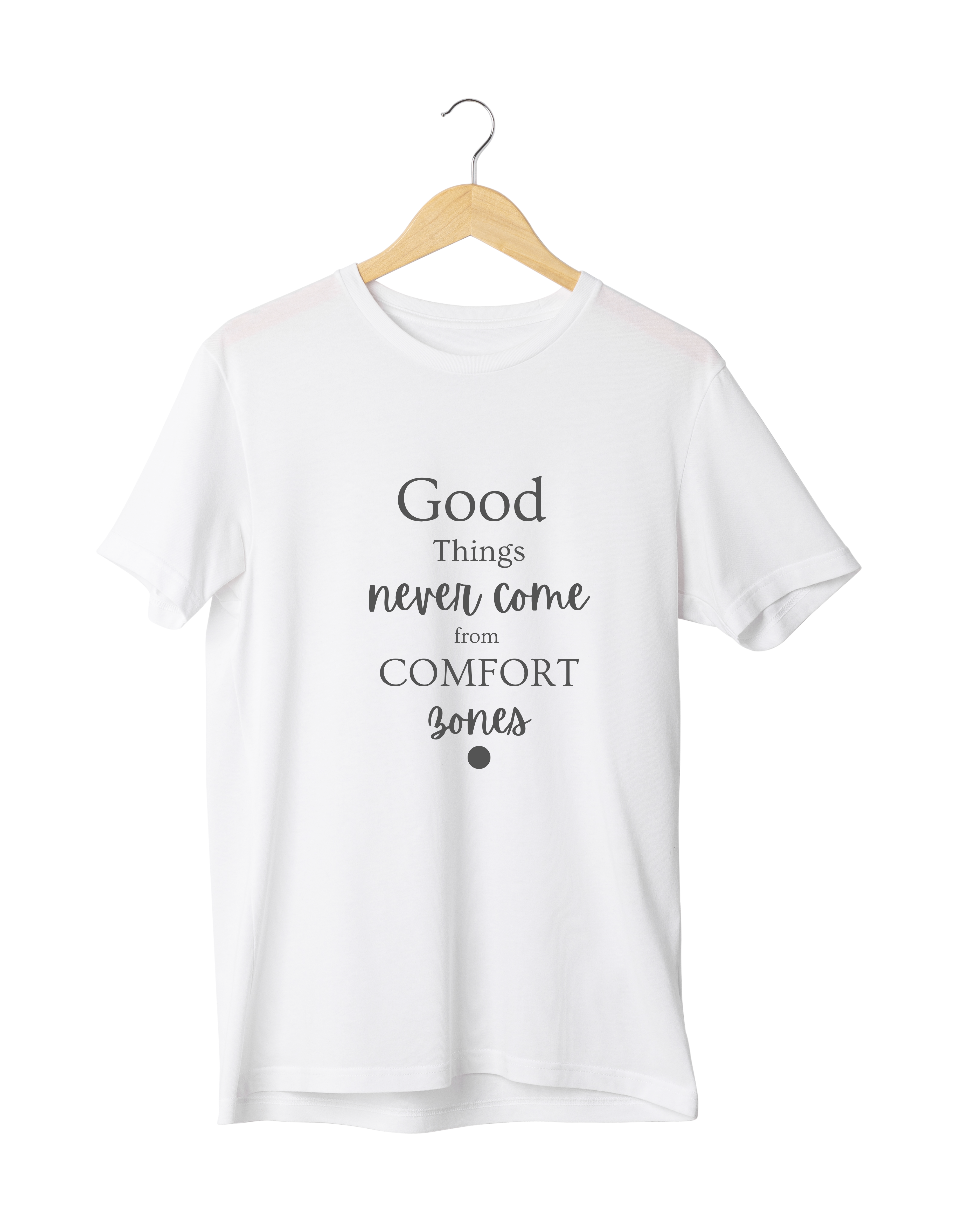 Good Things Never Come Design Reactive Dyed T-Shirt | 100% Cotton