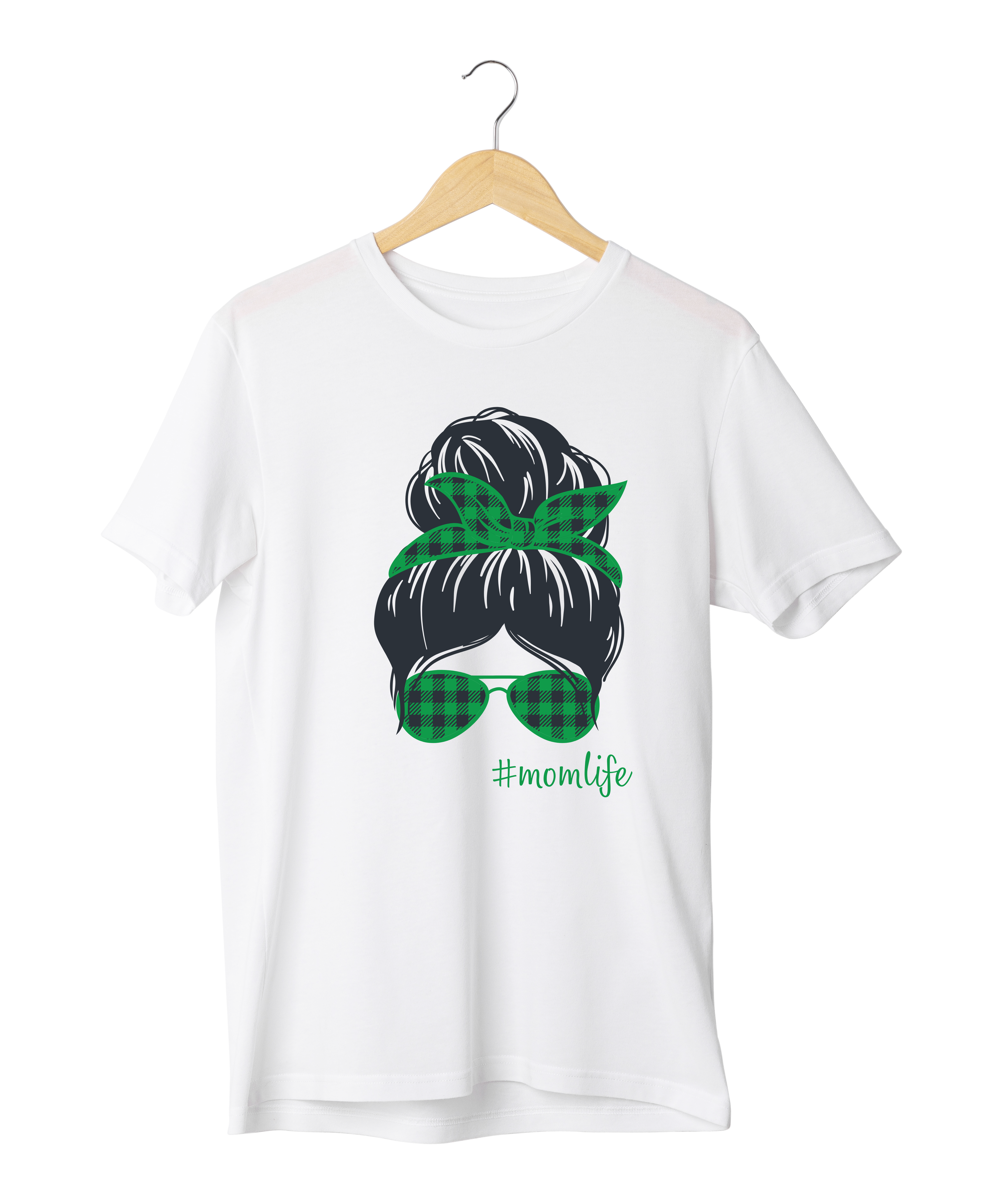 Green Mom Life Design Reactive Dyed T-Shirt | 100% Cotton