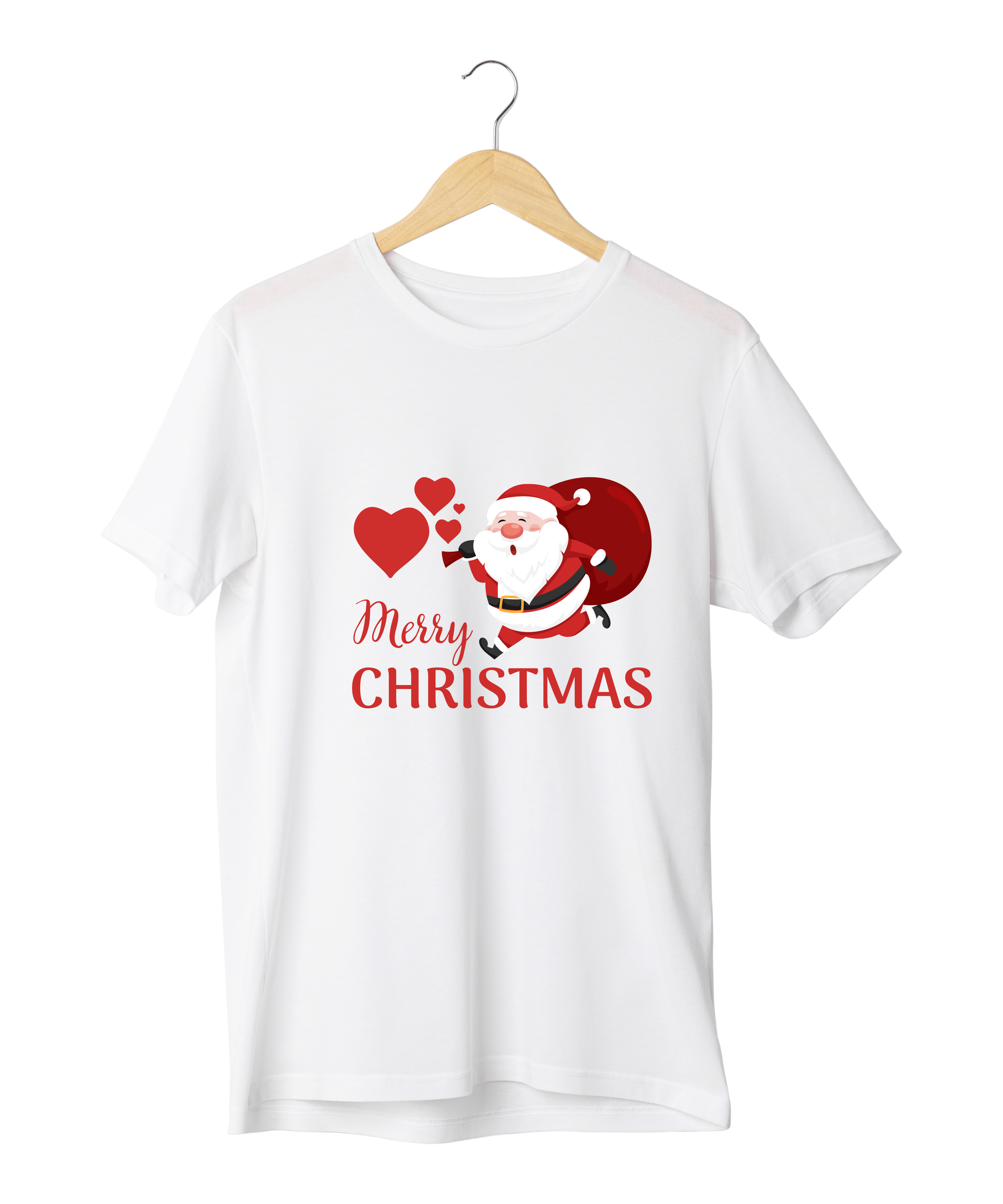 Merry Christmas red Design Reactive Dyed T-Shirt | 100% Cotton