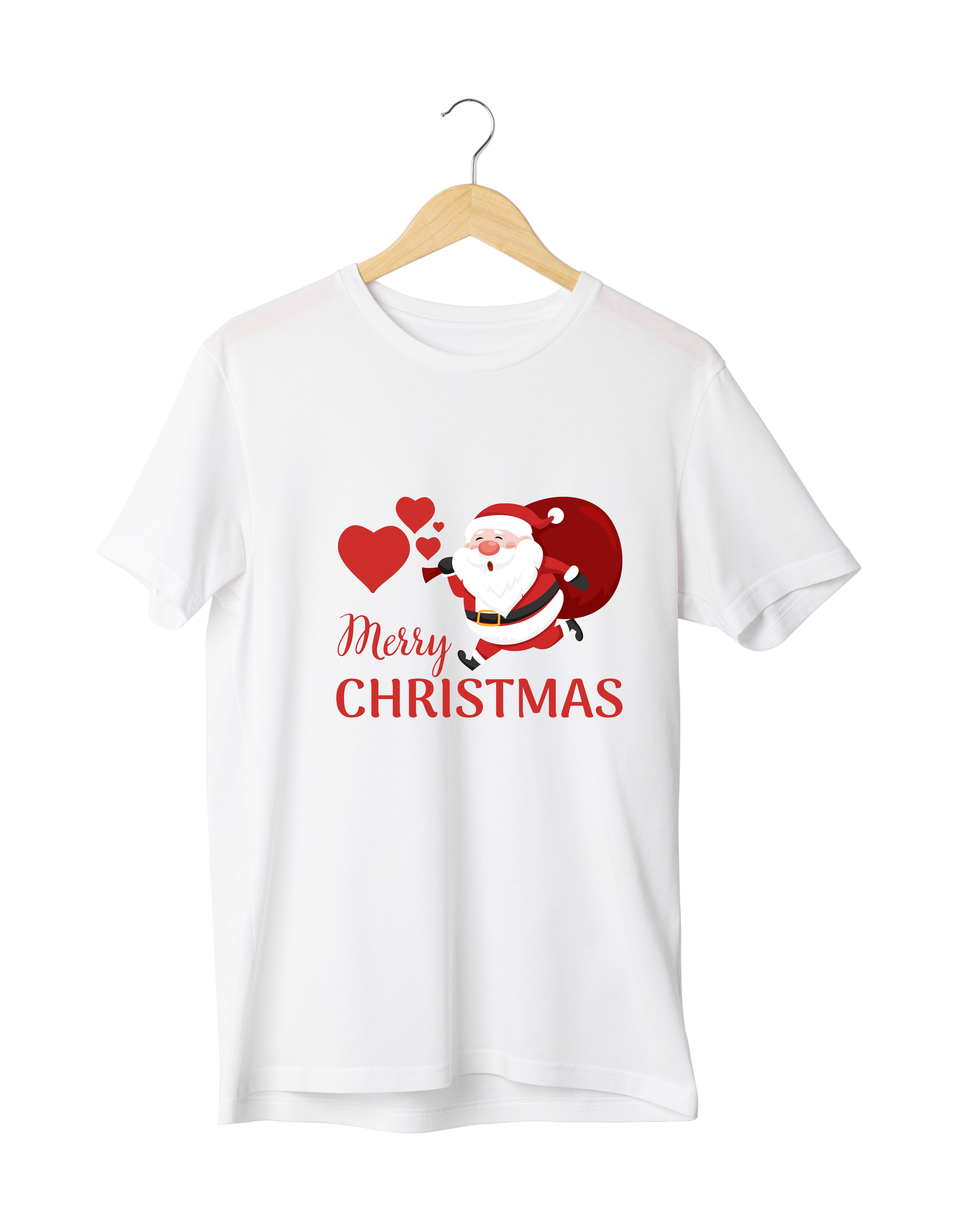 Merry Christmas red Design Reactive Dyed T-Shirt | 100% Cotton