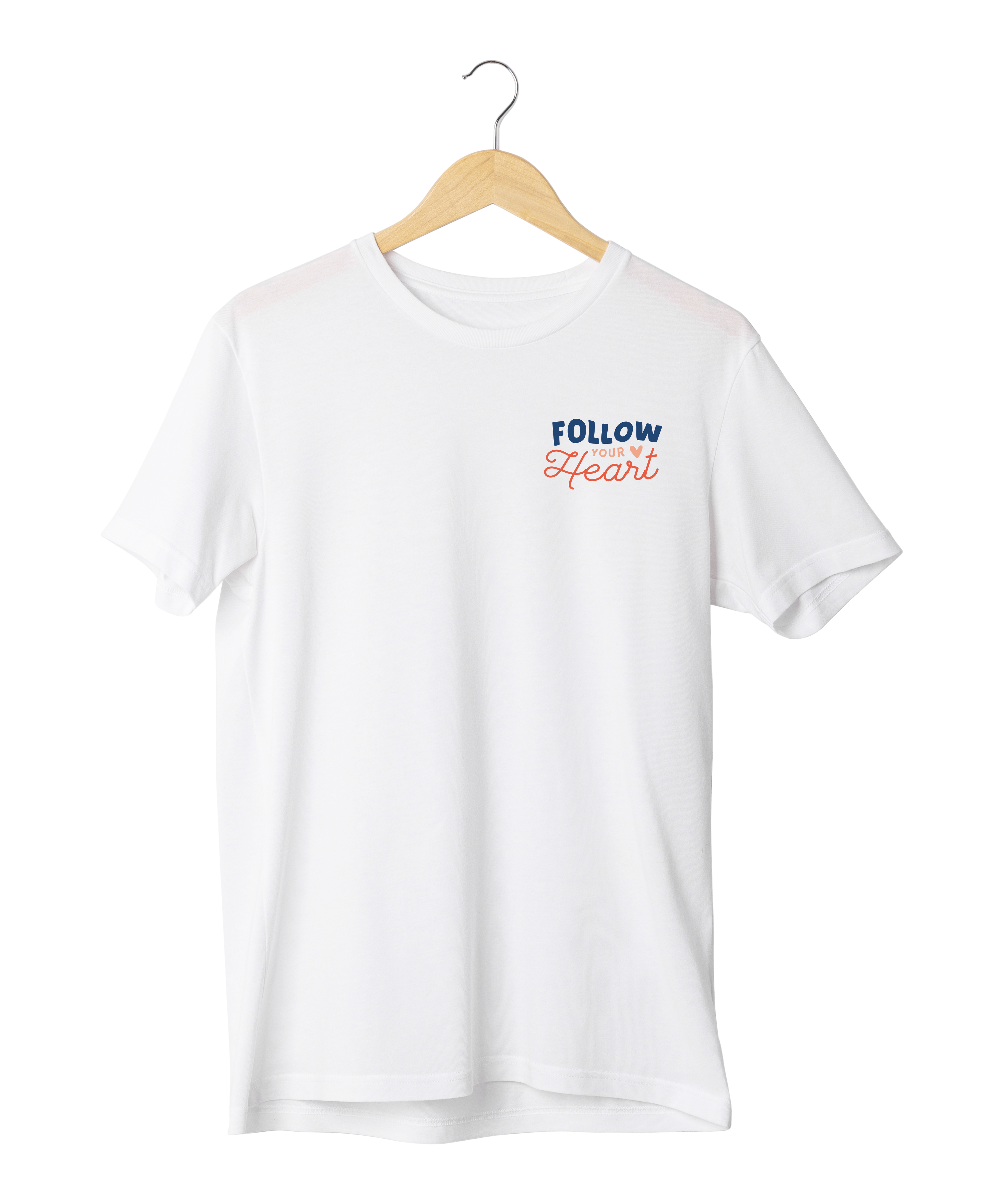 Follow your heart Design Reactive Dyed T-Shirt | 100% Cotton