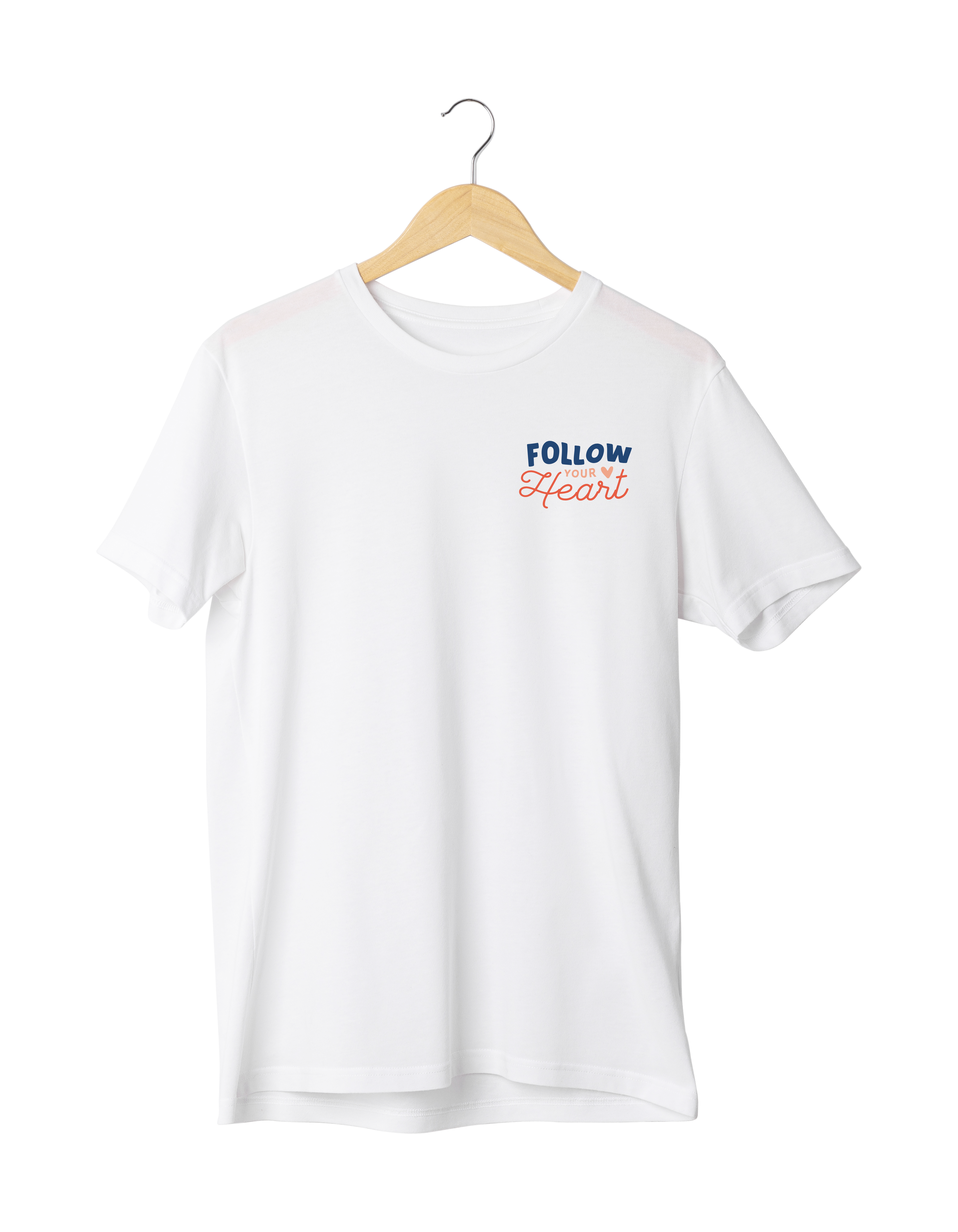 Follow your heart Design Reactive Dyed T-Shirt | 100% Cotton