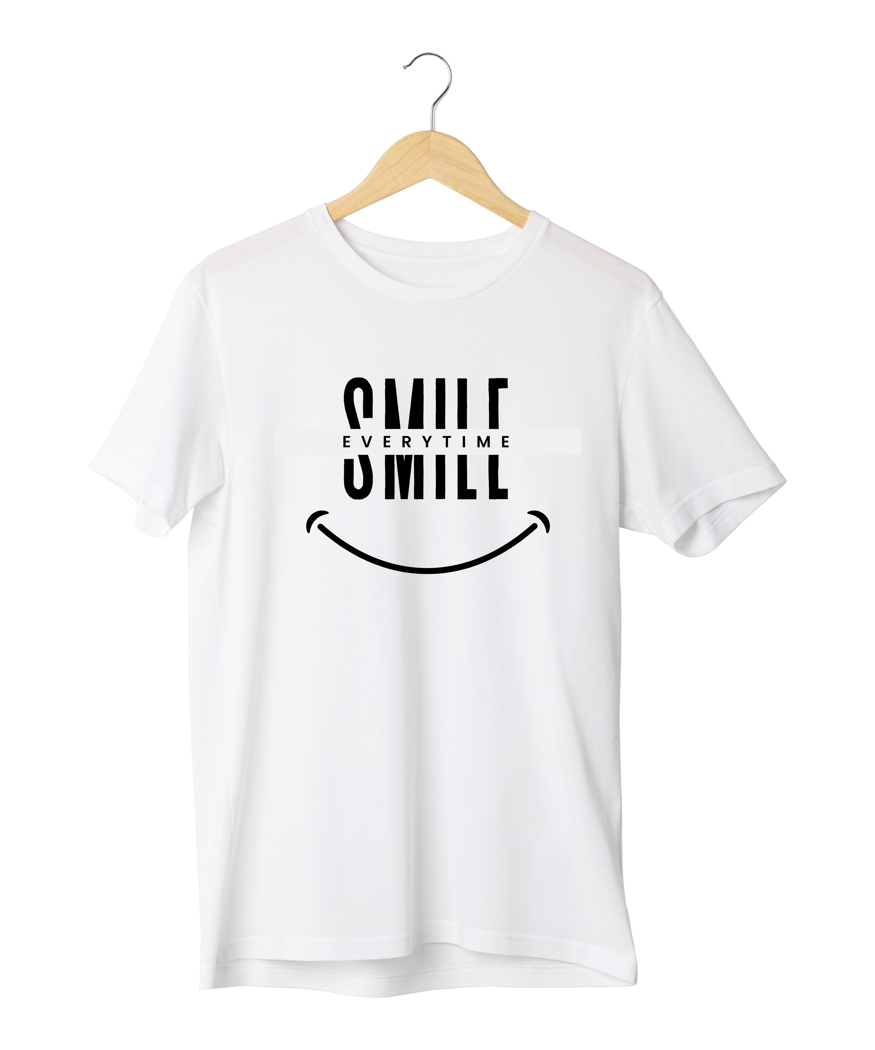 Smile Everytime Design Reactive Dyed T-Shirt | 100% Cotton