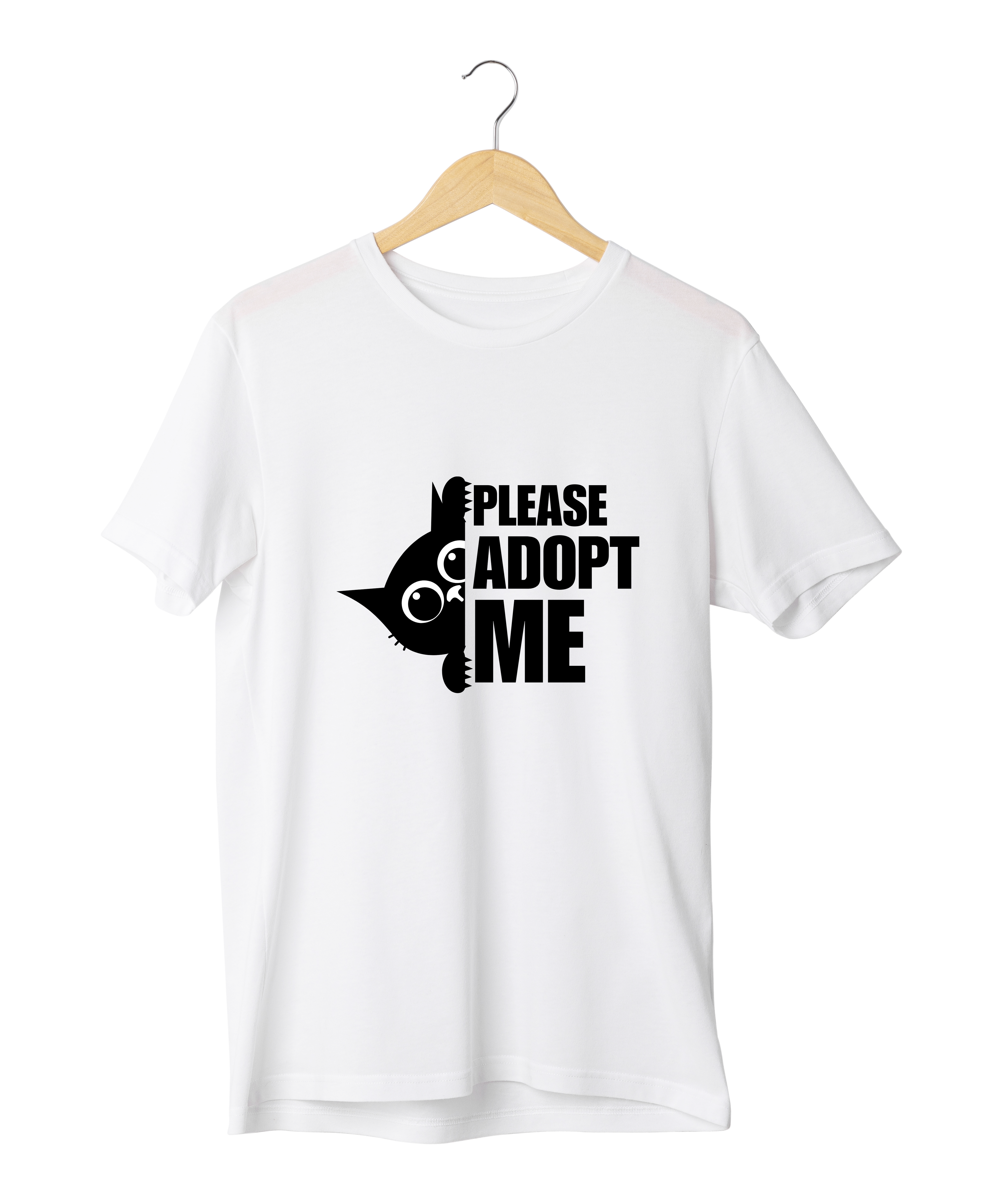 Please Adopt Me Design Reactive Dyed T-Shirt | 100% Cotton