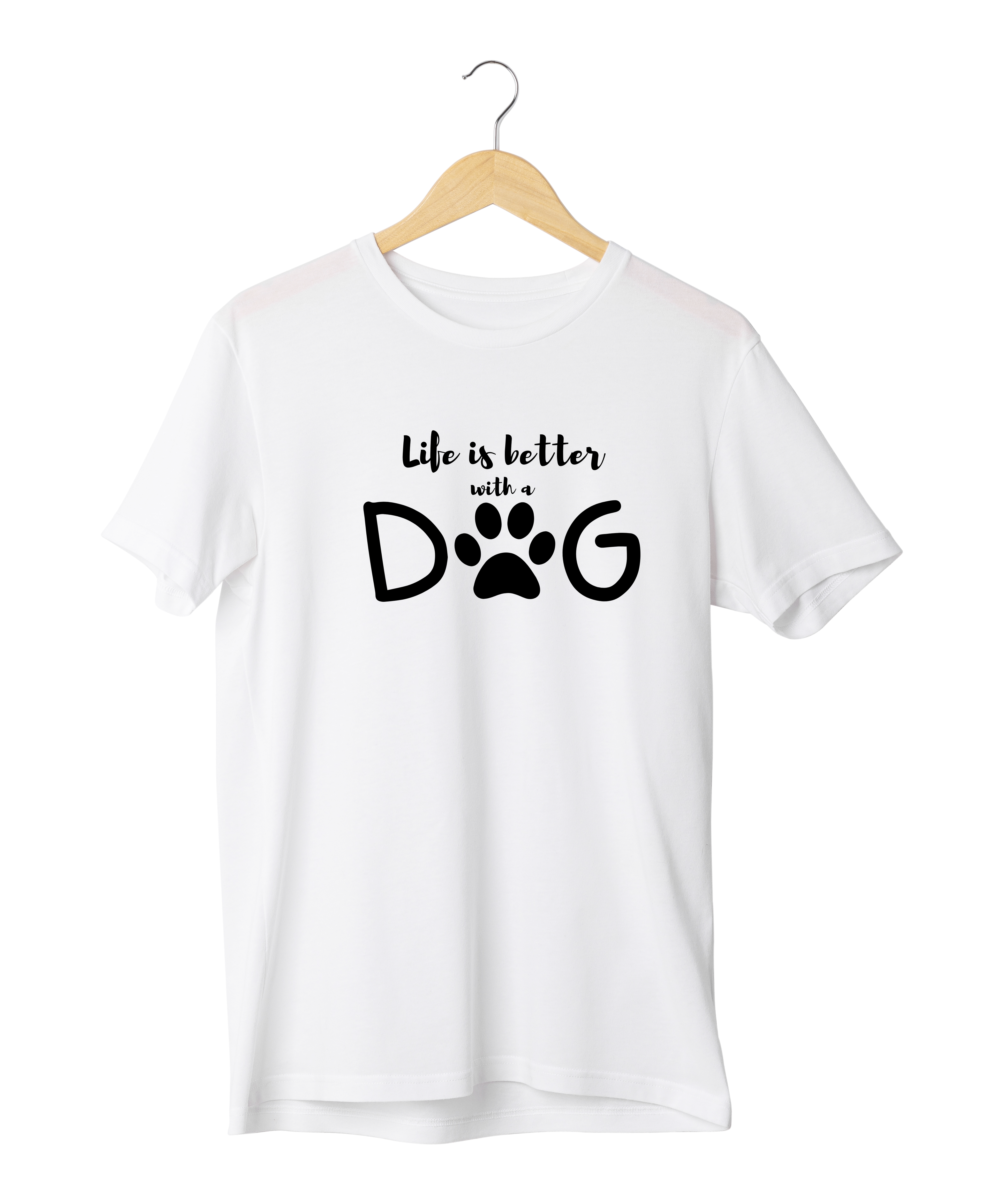 Life is better with a Dog Design Reactive Dyed T-Shirt | 100% Cotton