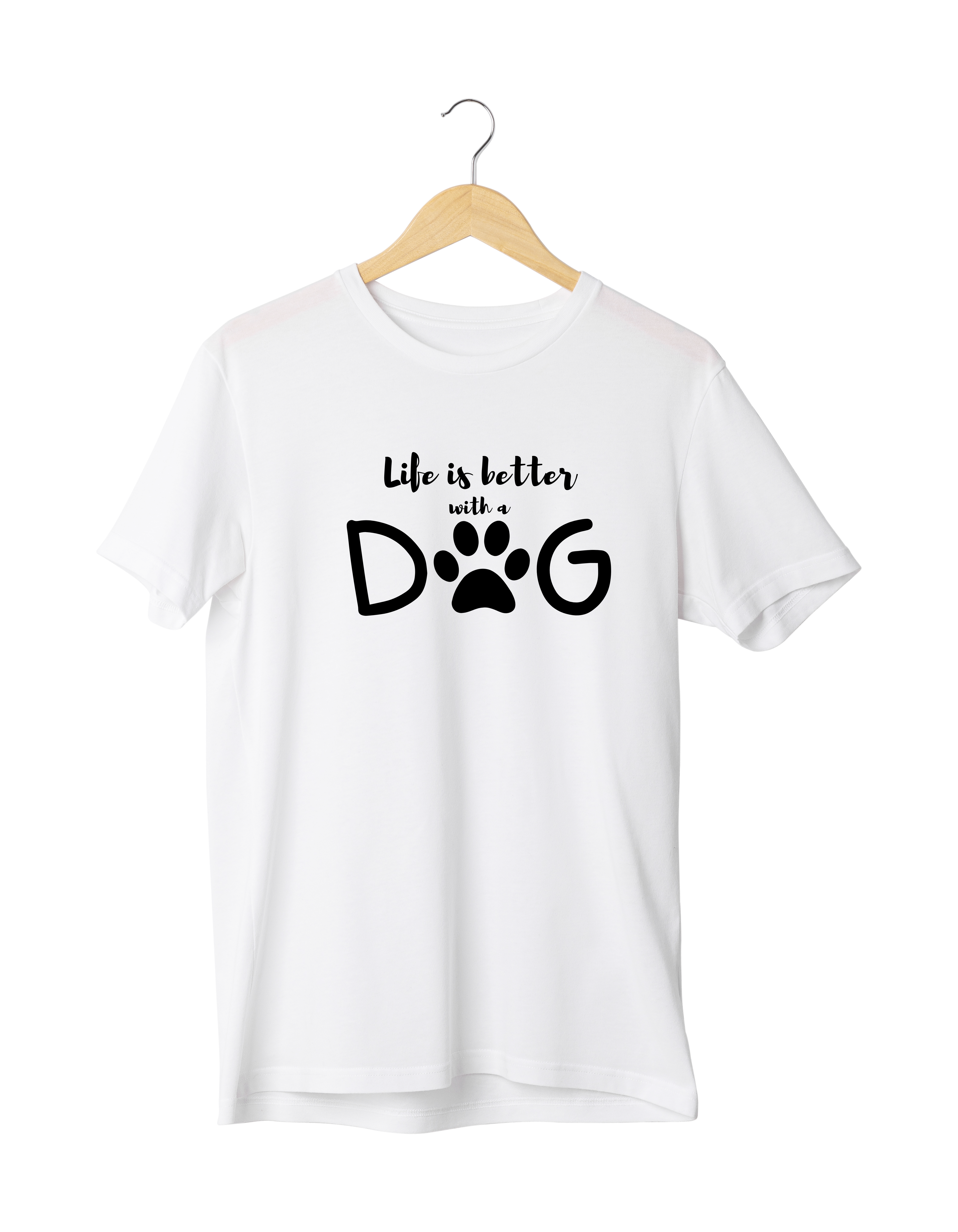 Life is better with a Dog Design Reactive Dyed T-Shirt | 100% Cotton