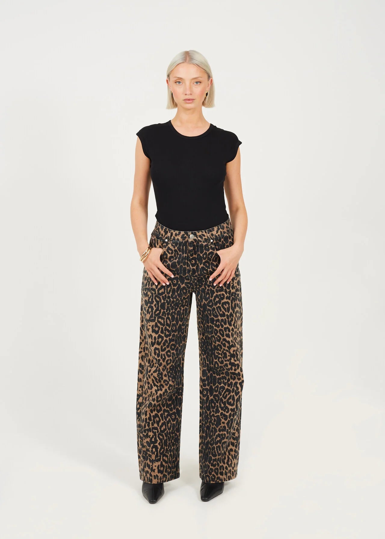 SHORT SLEEVE BASIC BODYSUIT, BLACK