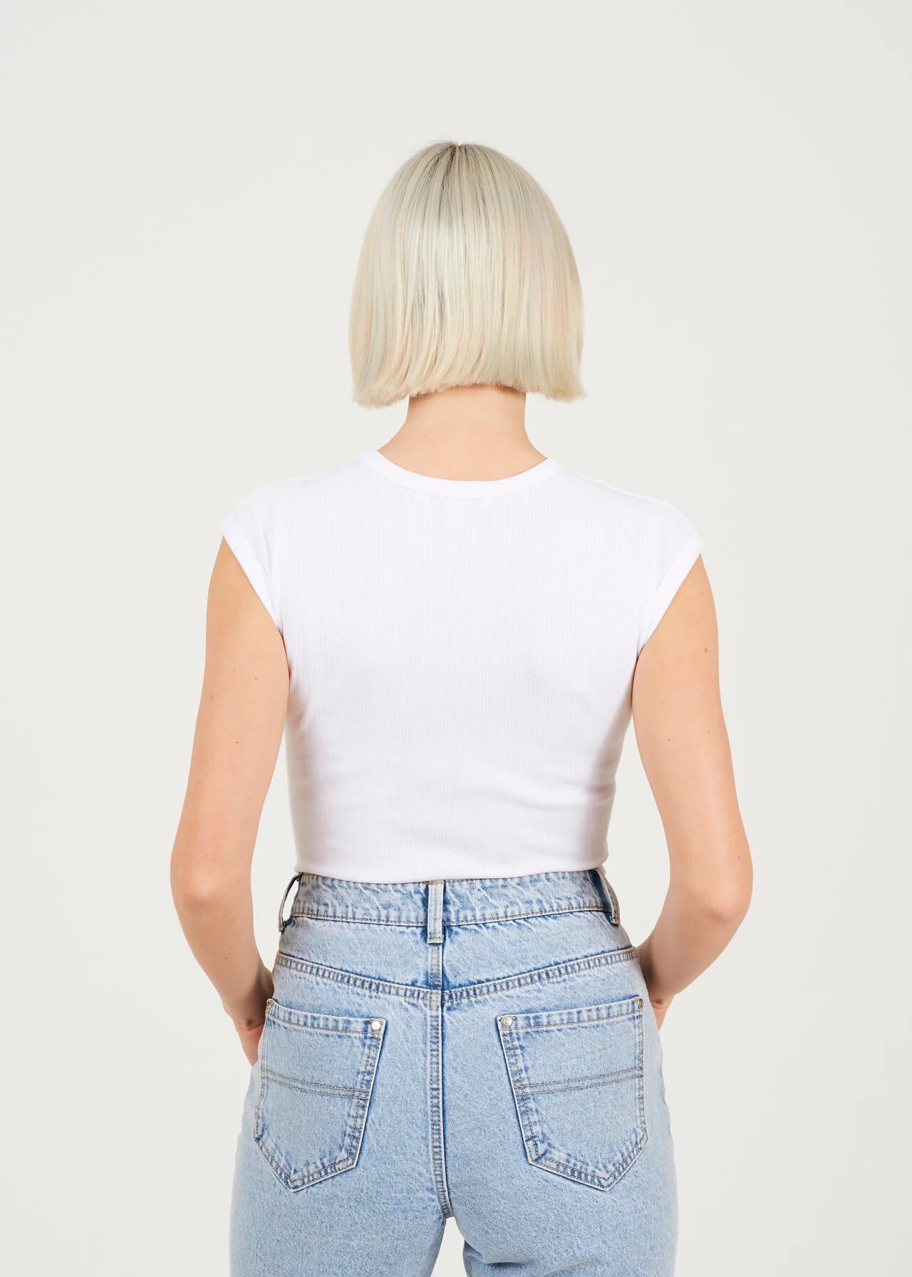 SHORT SLEEVE BASIC BODYSUIT, WHITE