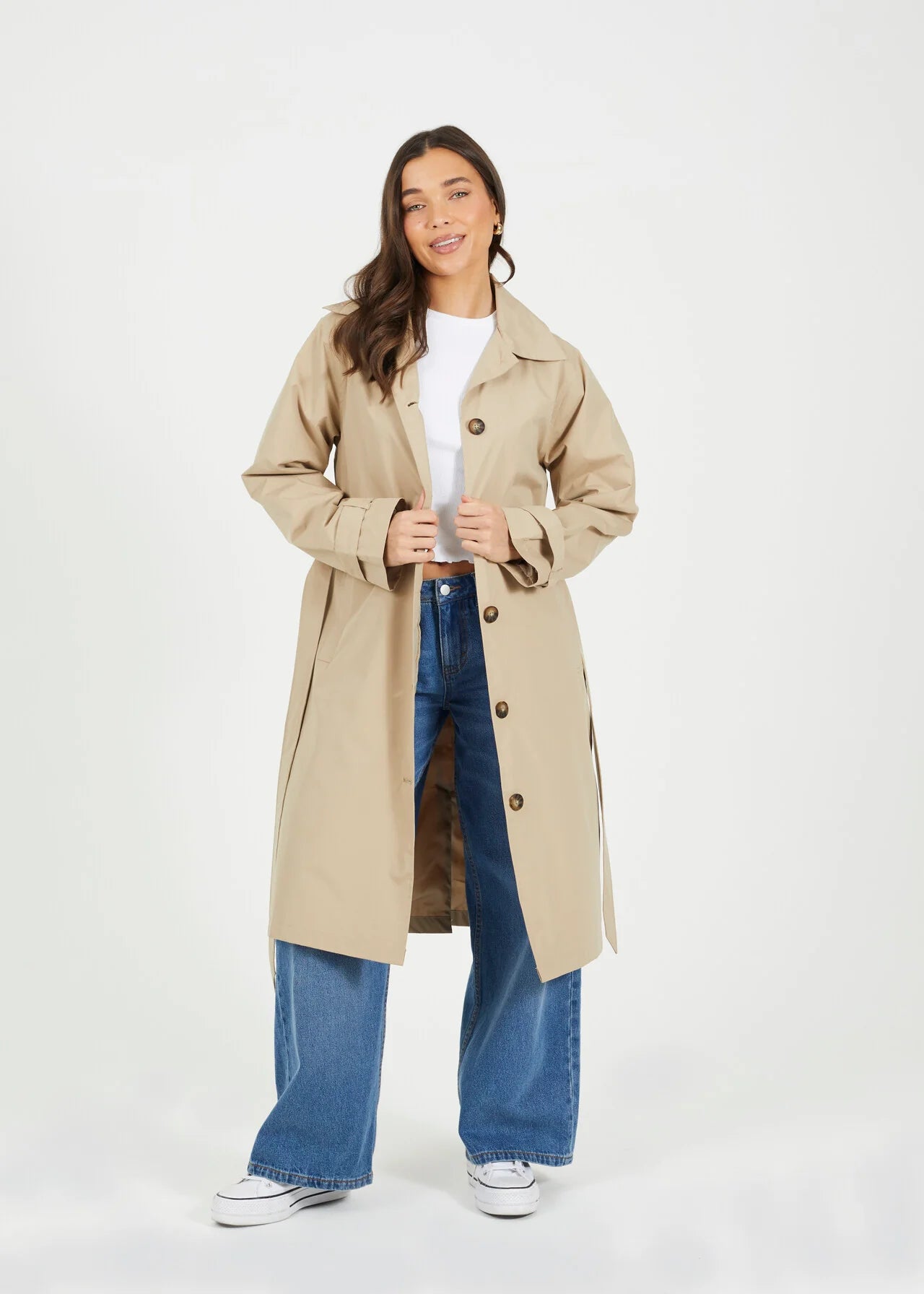 SINGLE BREASTED CLASSIC LONG LENGTH MAC, STONE