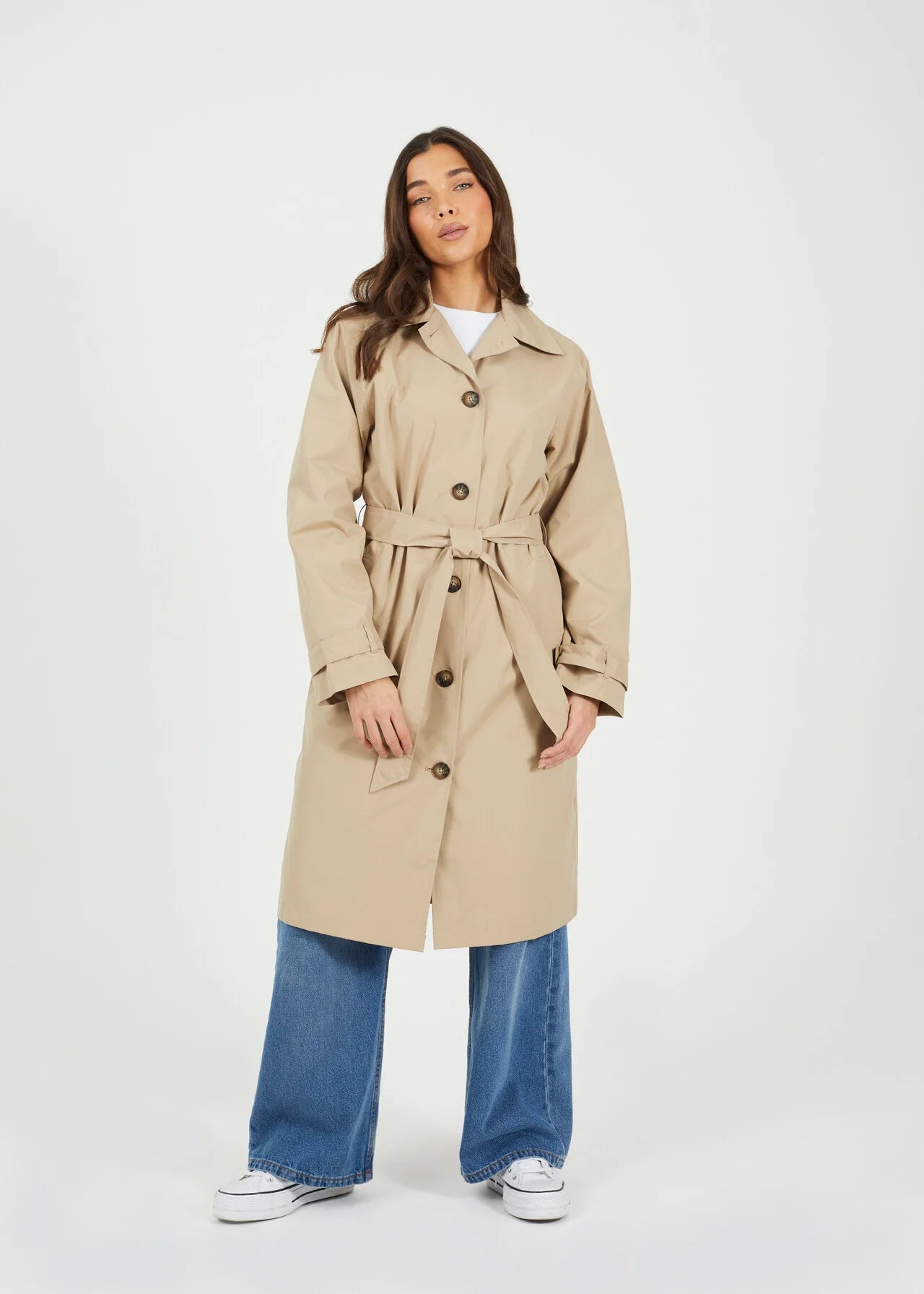 SINGLE BREASTED CLASSIC LONG LENGTH MAC, STONE