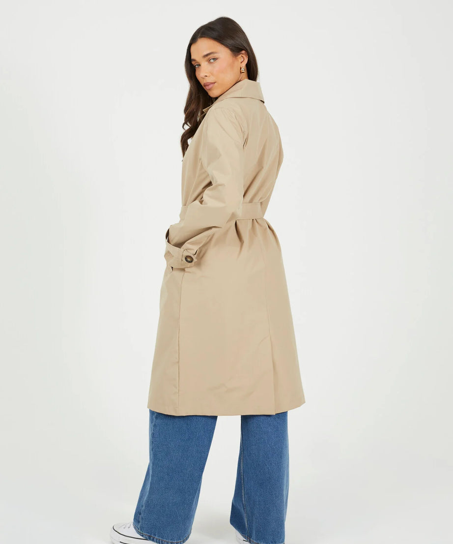 SINGLE BREASTED CLASSIC LONG LENGTH MAC, STONE