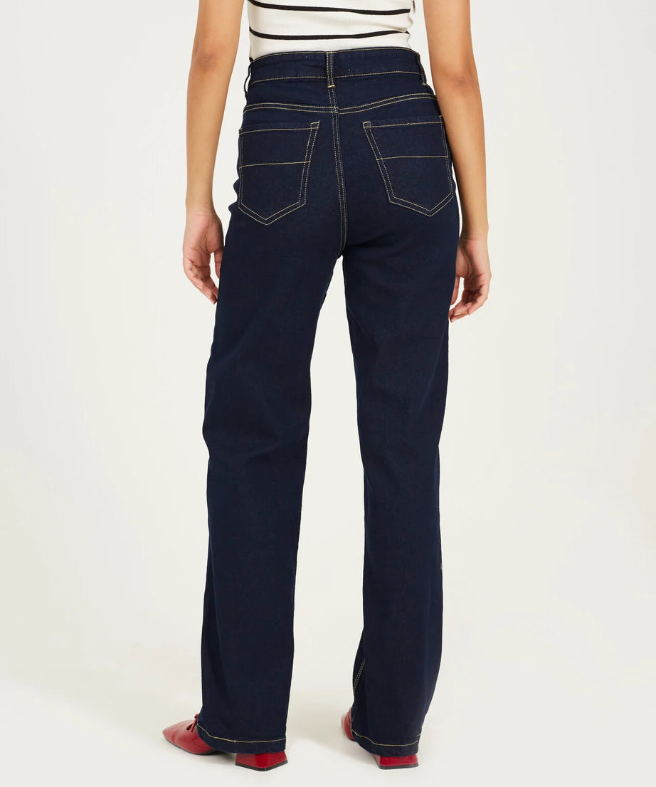 HIGH WAISTED STRAIGHT LEG JEANS
