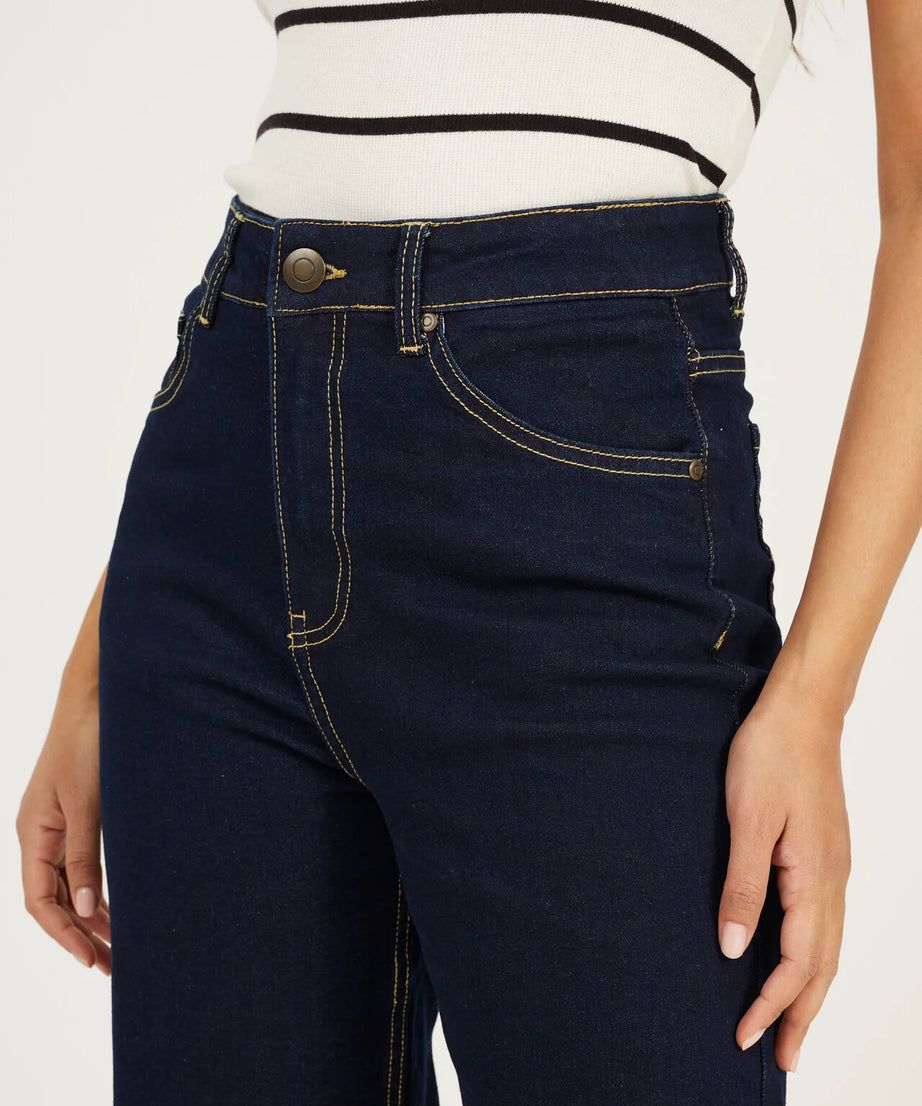HIGH WAISTED STRAIGHT LEG JEANS