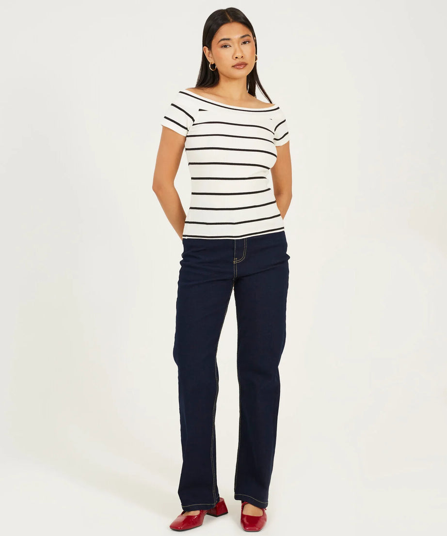 HIGH WAISTED STRAIGHT LEG JEANS