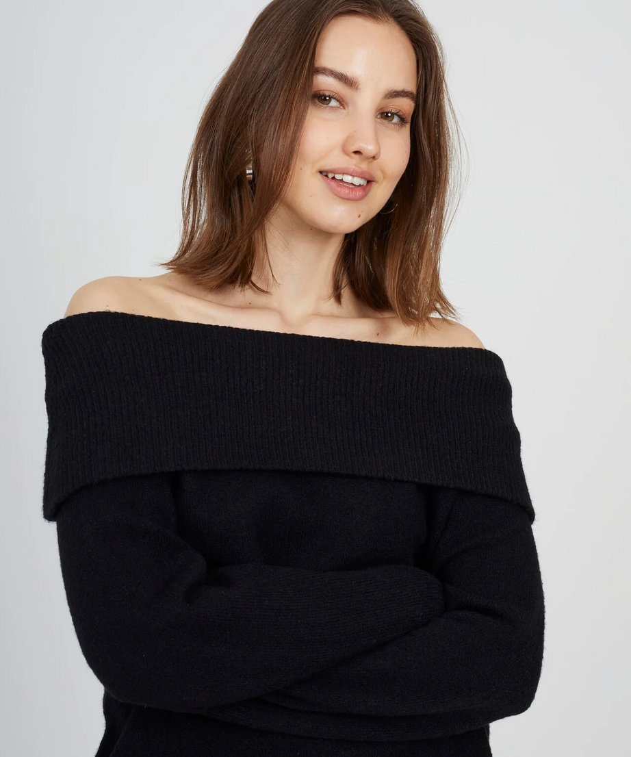 Brave Soul Bardot Jumper Women’s Off-Shoulder Knit