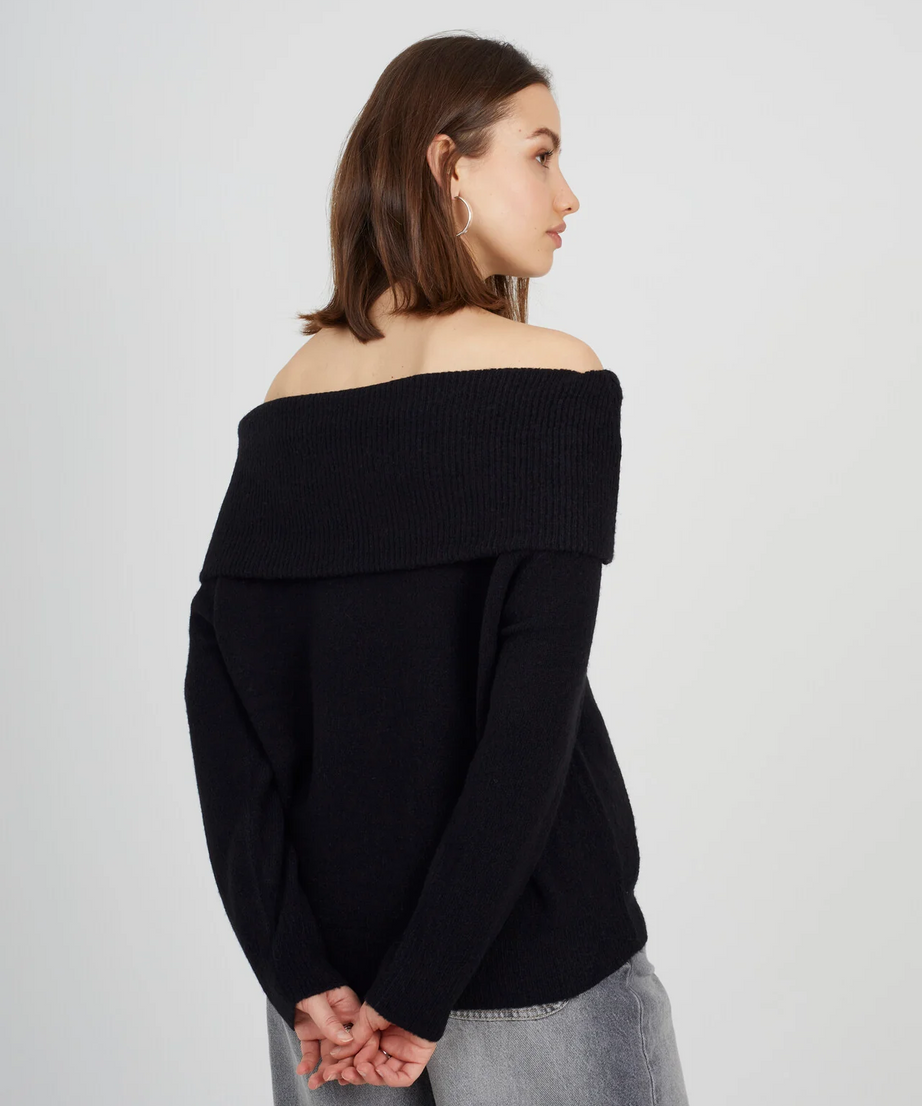 Brave Soul Bardot Jumper Women’s Off-Shoulder Knit