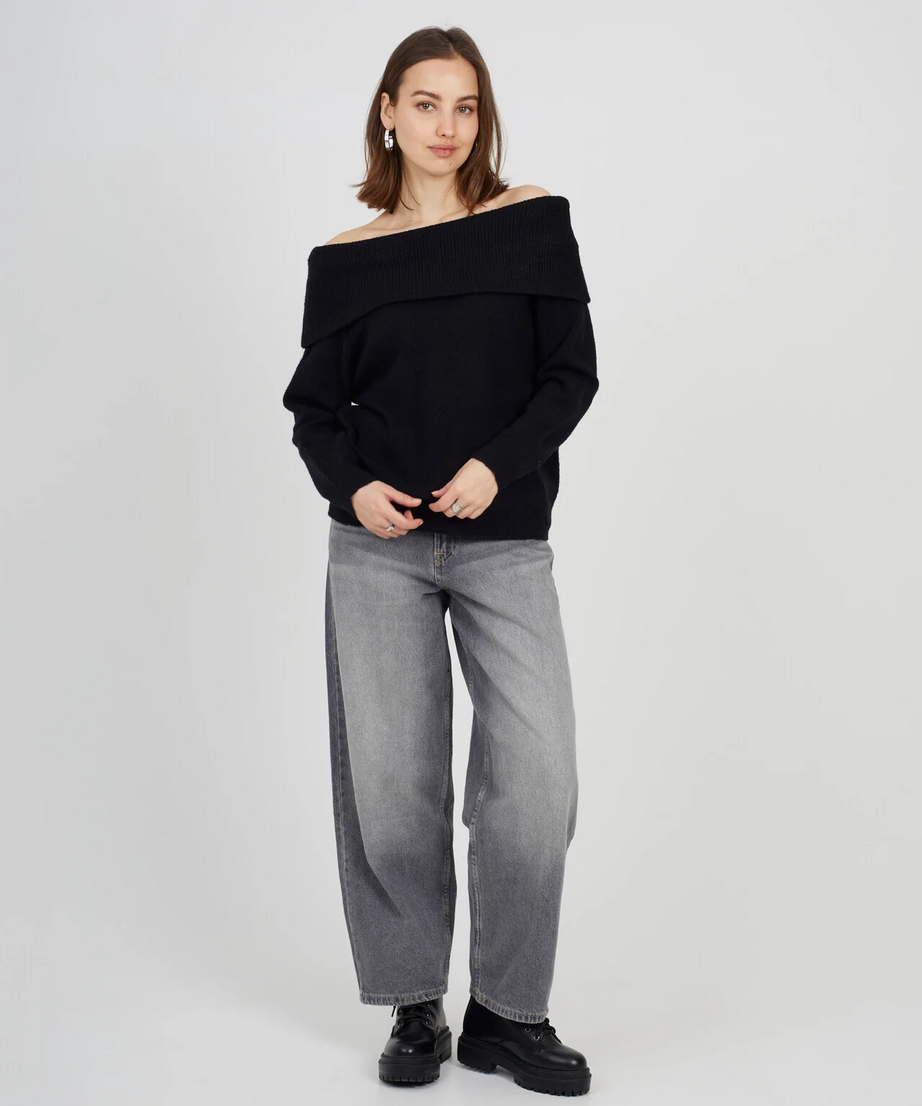 Brave Soul Bardot Jumper Women’s Off-Shoulder Knit