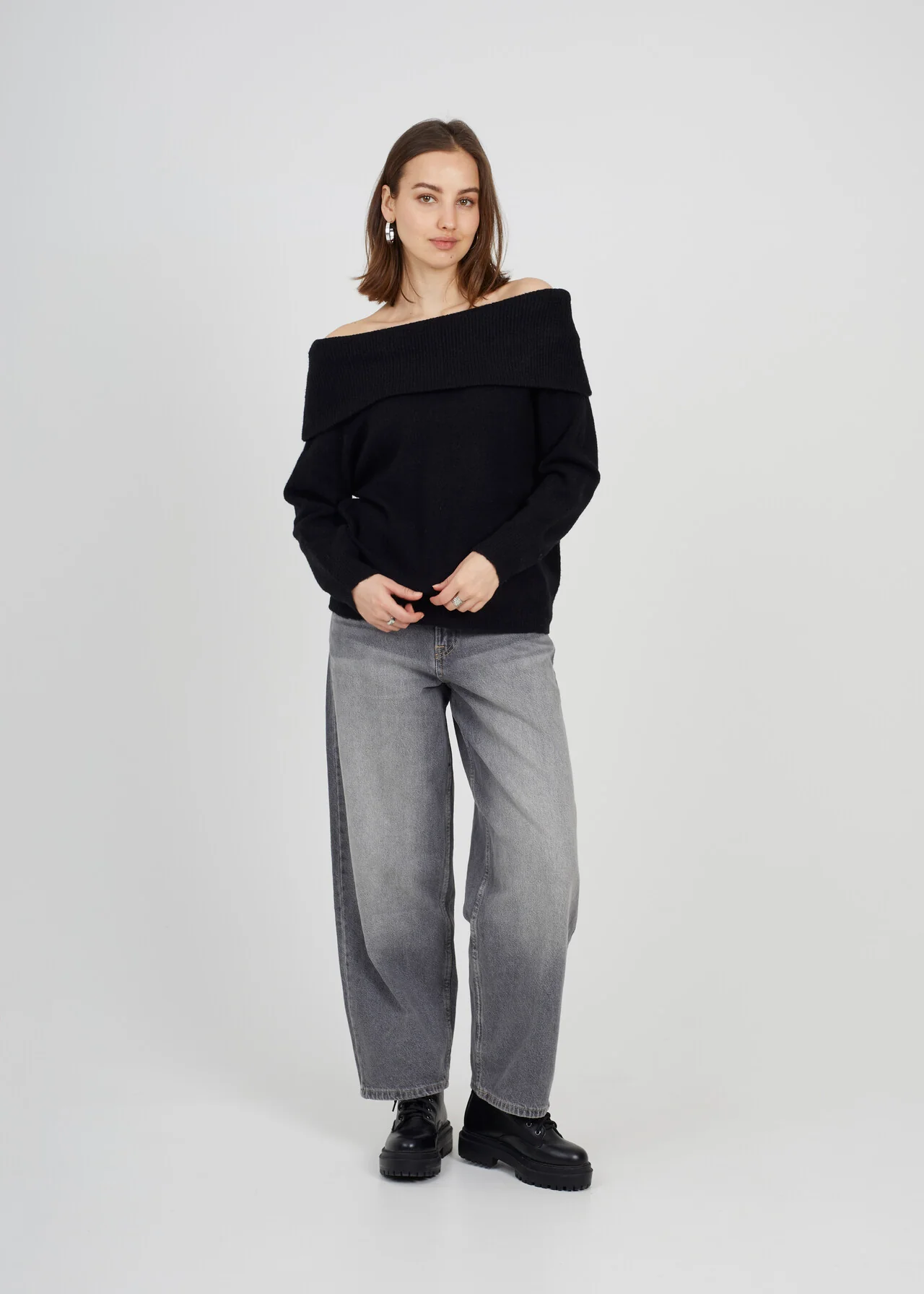 Brave Soul Bardot Jumper Women’s Off-Shoulder Knit