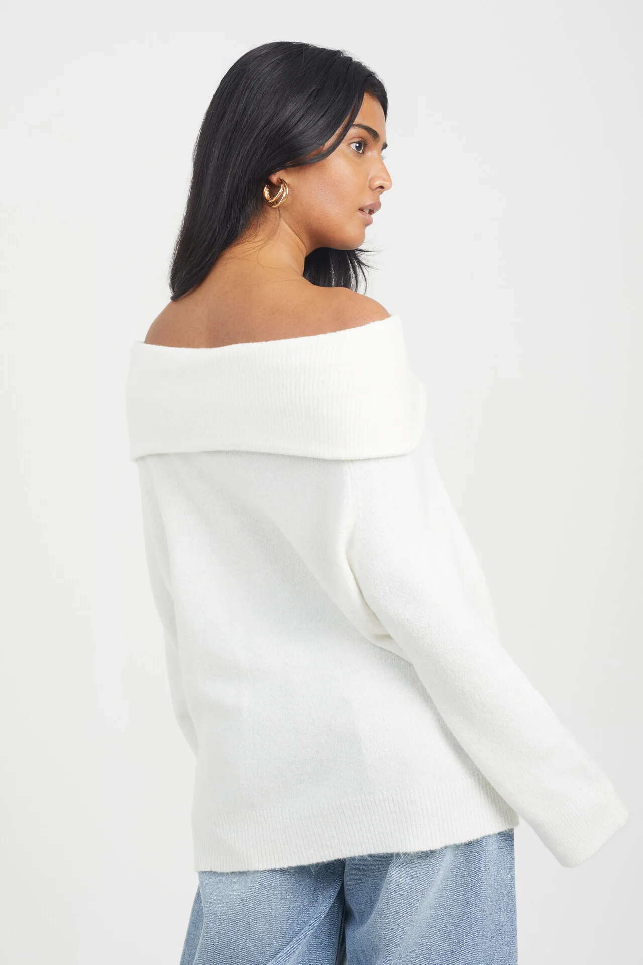 Brave Soul Bardot Jumper Women’s Off-Shoulder Knit