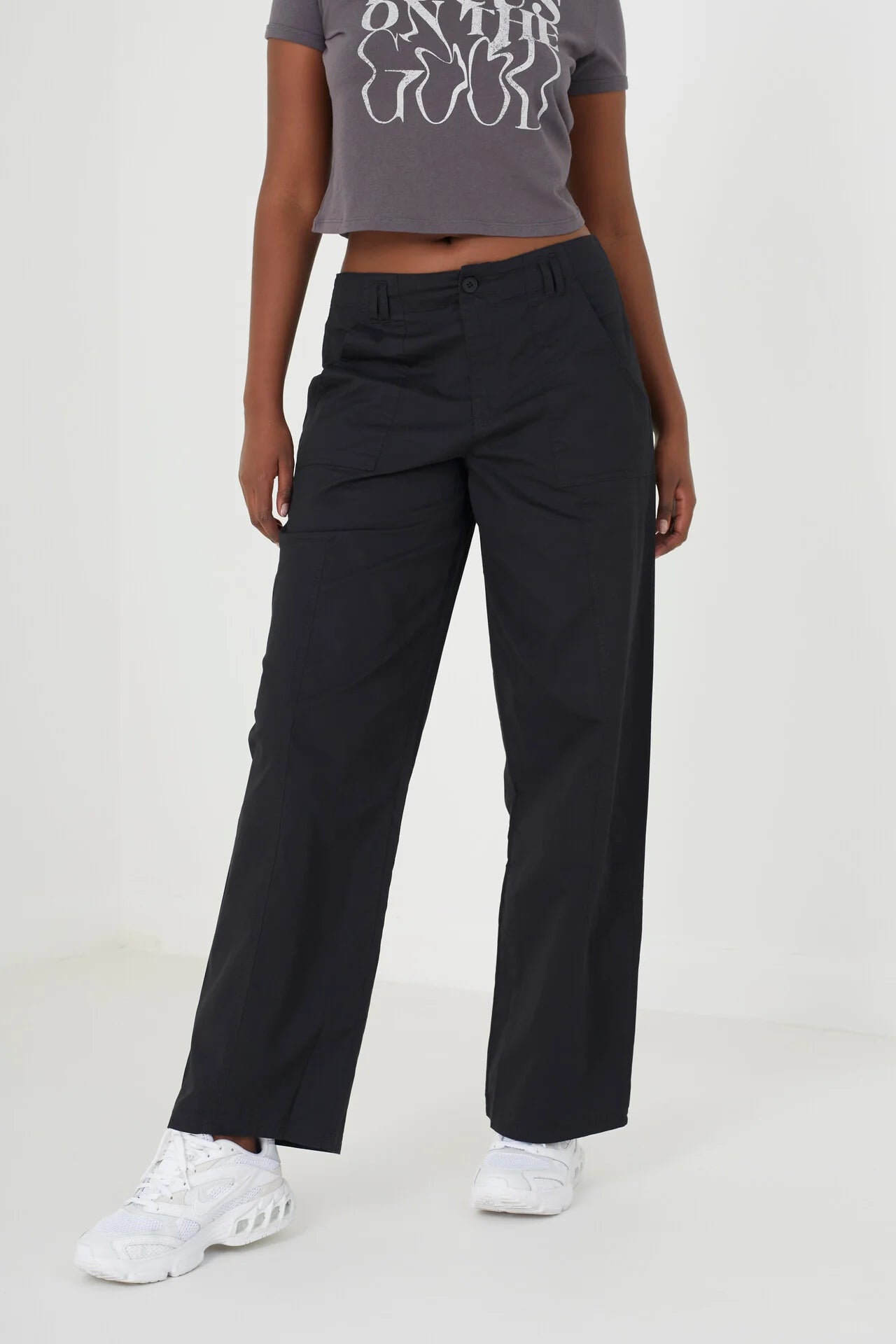 BLACK UILITY CARGO TROUSER