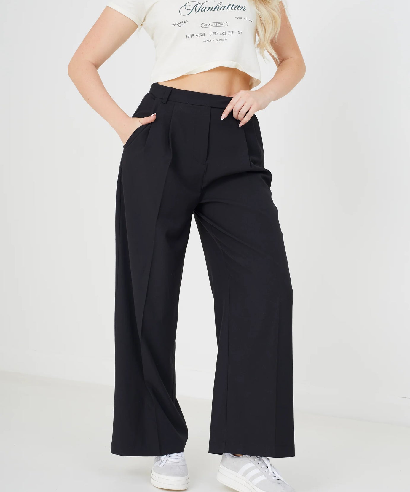 SUIT STYLE TROUSER, BLACK