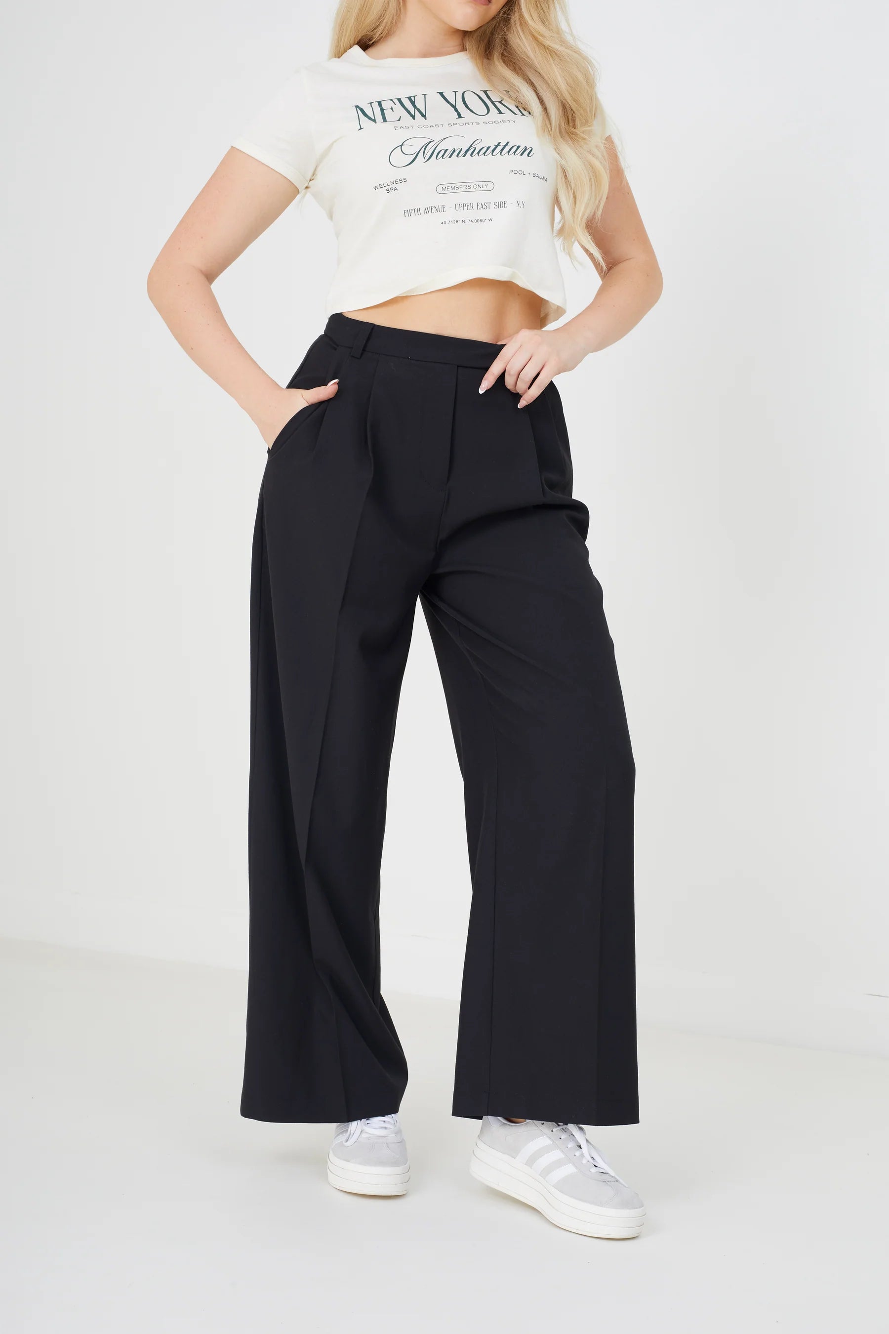 SUIT STYLE TROUSER, BLACK
