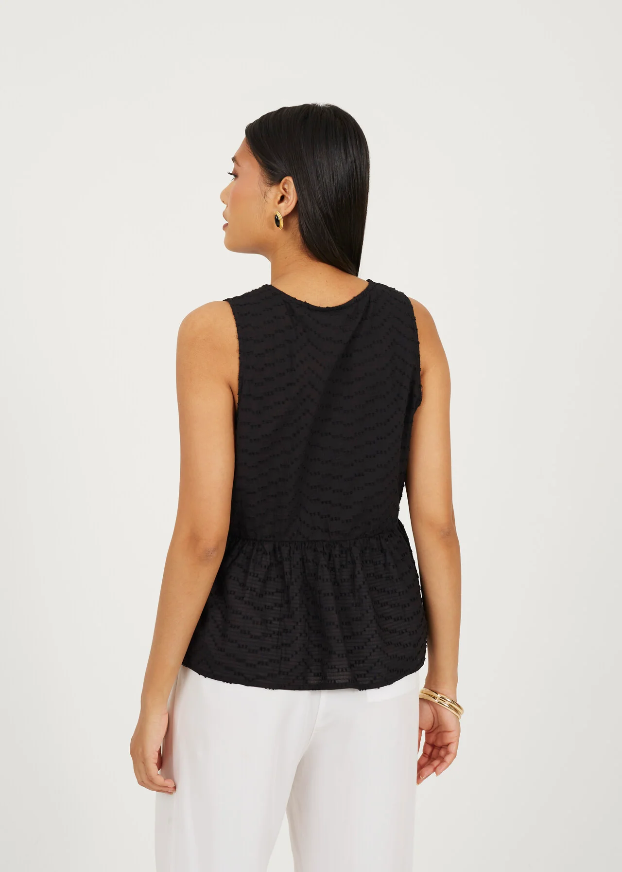 Brave Soul Sheered Tie-Up Woven Vest Top