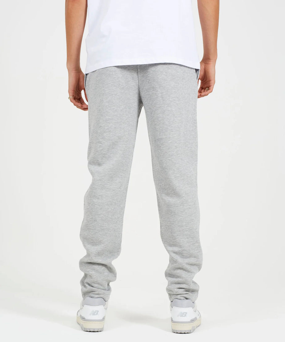 STRAIGHT LEG OPEN CUFF JOGGER, LIGHT GREY MARL