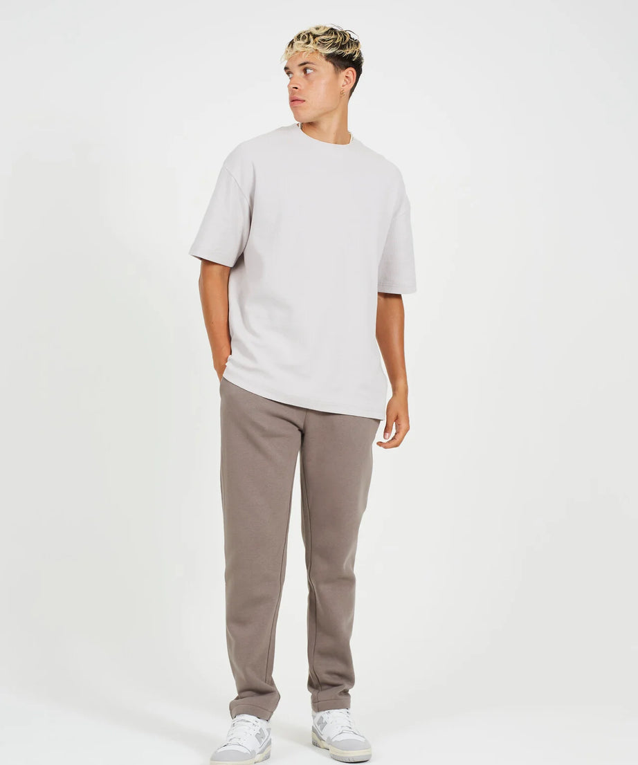 STRAIGHT LEG OPEN CUFF JOGGER, TAUPE