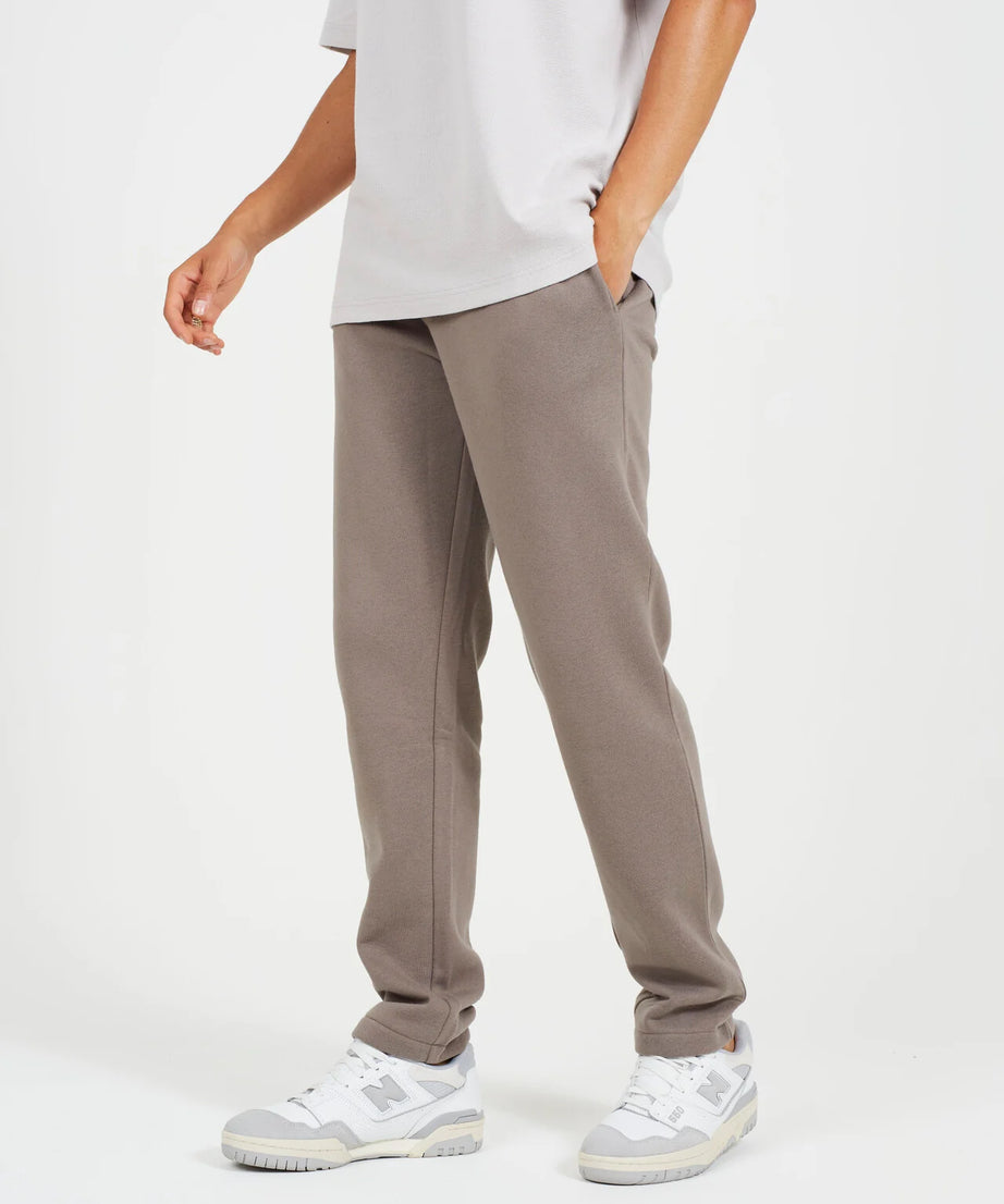 STRAIGHT LEG OPEN CUFF JOGGER, TAUPE