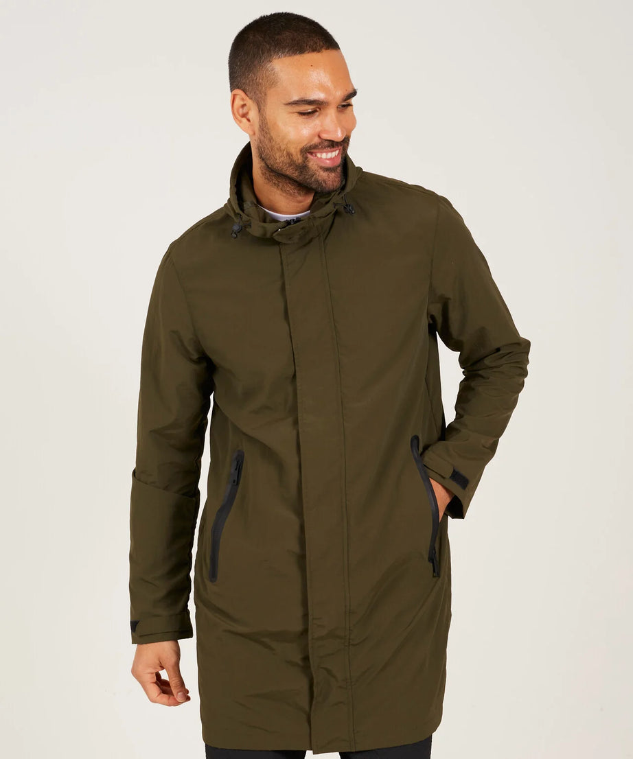 LIGHTWEIGHT HOODED ZIP THROUGH PARKA