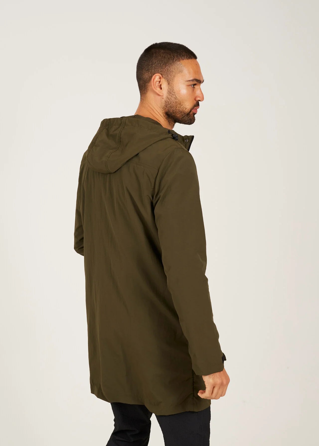 LIGHTWEIGHT HOODED ZIP THROUGH PARKA
