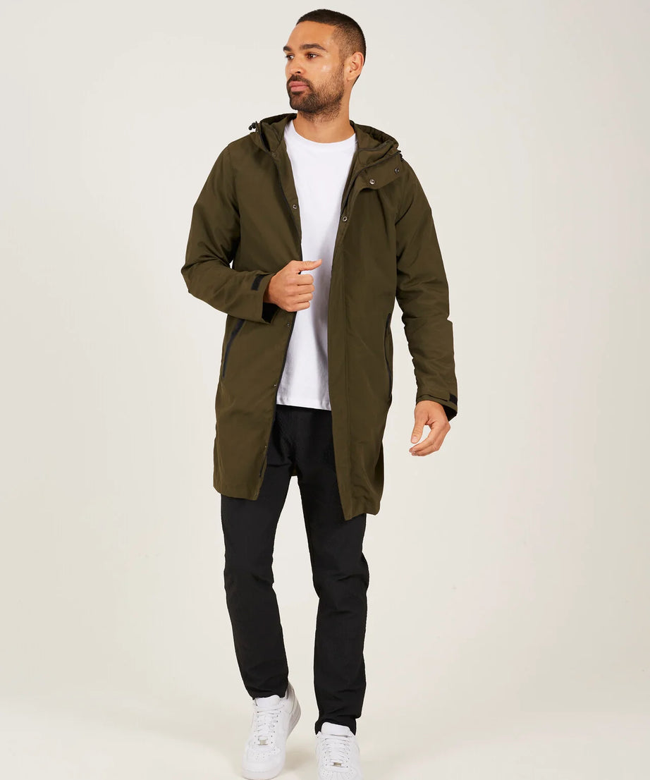 LIGHTWEIGHT HOODED ZIP THROUGH PARKA