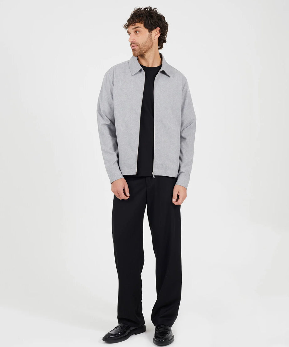 ZIP THROUGH COLLARED JACKET