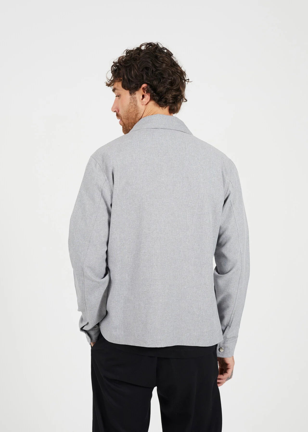 ZIP THROUGH COLLARED JACKET