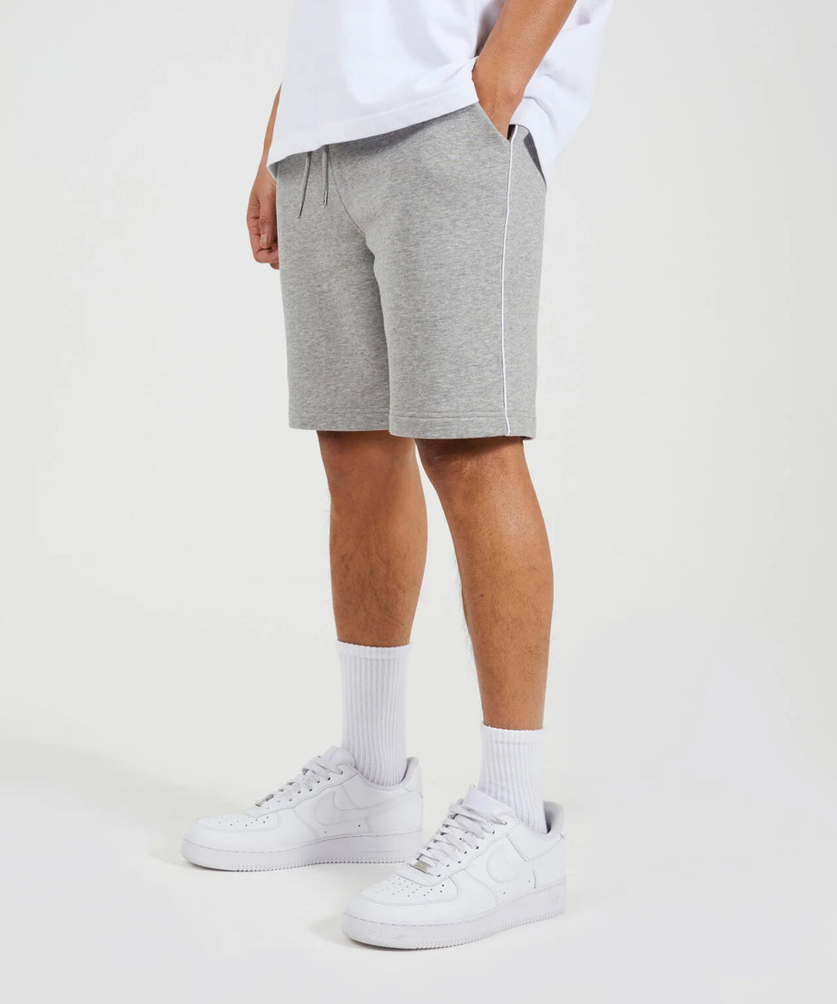 SIDE STRIPE JERSEY SHORTS, LIGHT GREY MARL