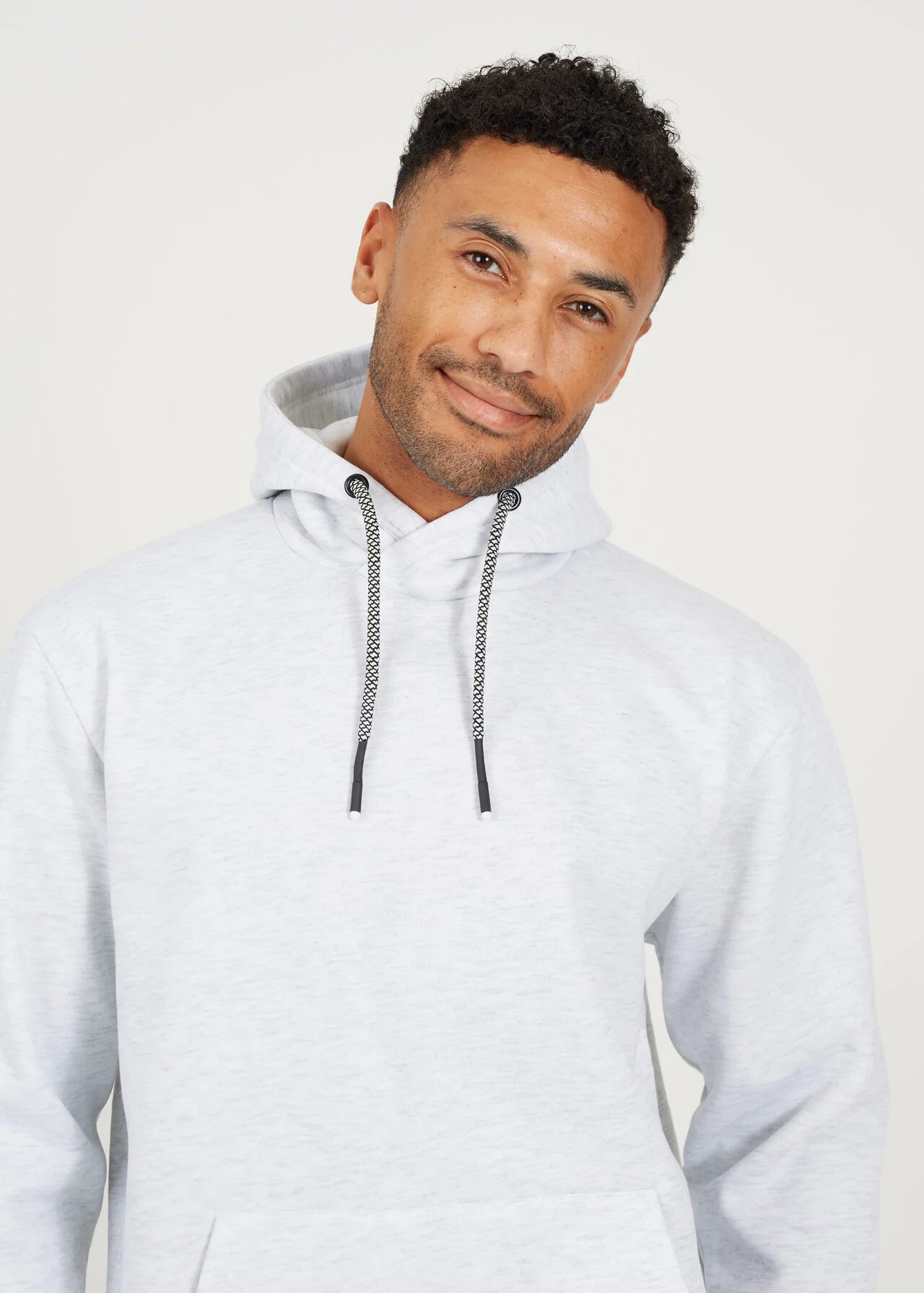 OVERSIZED HOODY, ECRU MARL