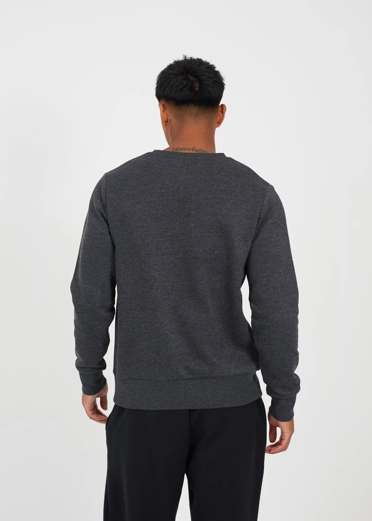 CHARCOAL CREW NECK JERSEY SWEATSHIRT