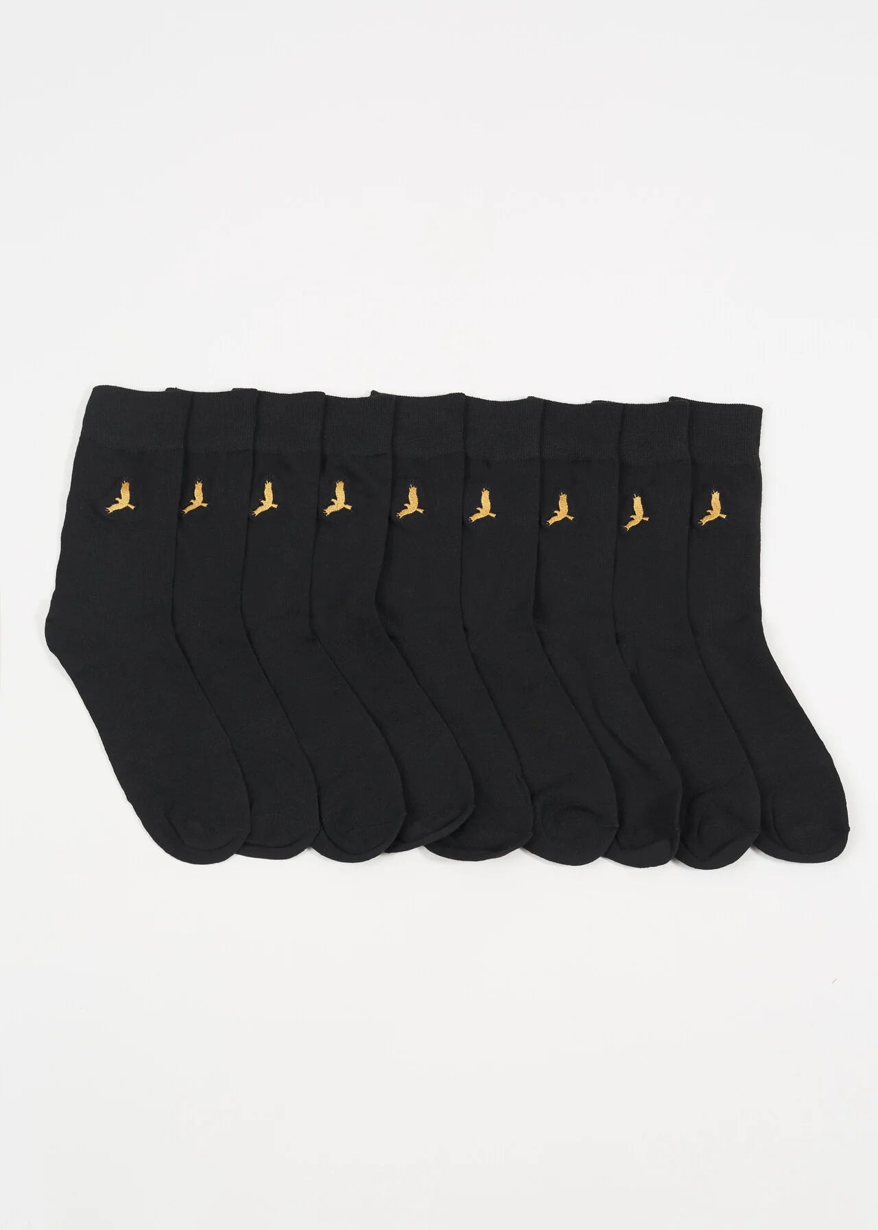 10 PACK MID LENGTH EMBROIDERY SOCKS