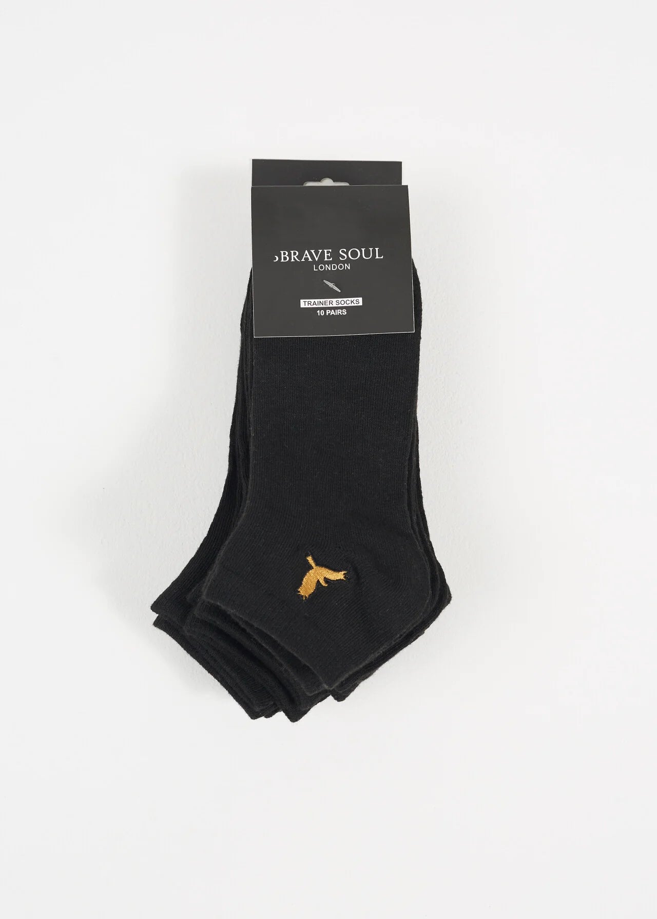 10 PACK SHORT LENGTH EMBROIDERY SOCKS, BLACK