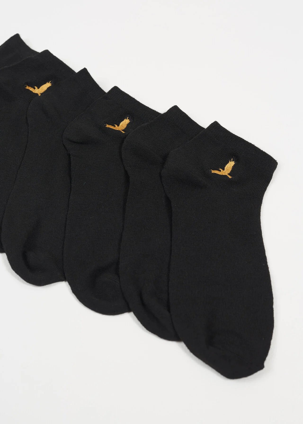 10 PACK SHORT LENGTH EMBROIDERY SOCKS, BLACK