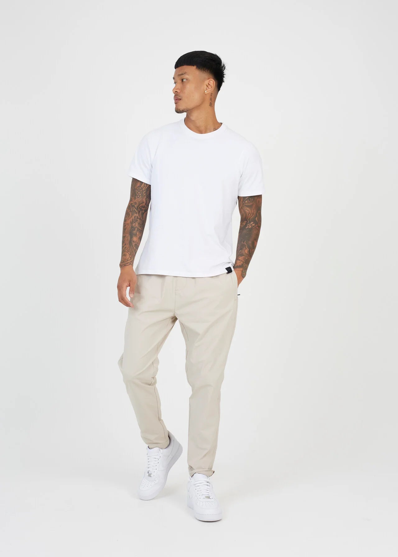 RIPSTOP DESIGN TROUSERS, STONE