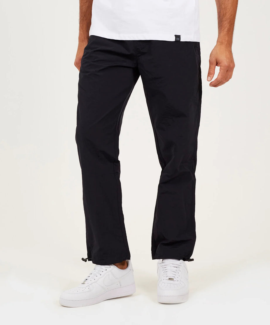 TASLAN LOOSE FIT CARGO PANTS, BLACK