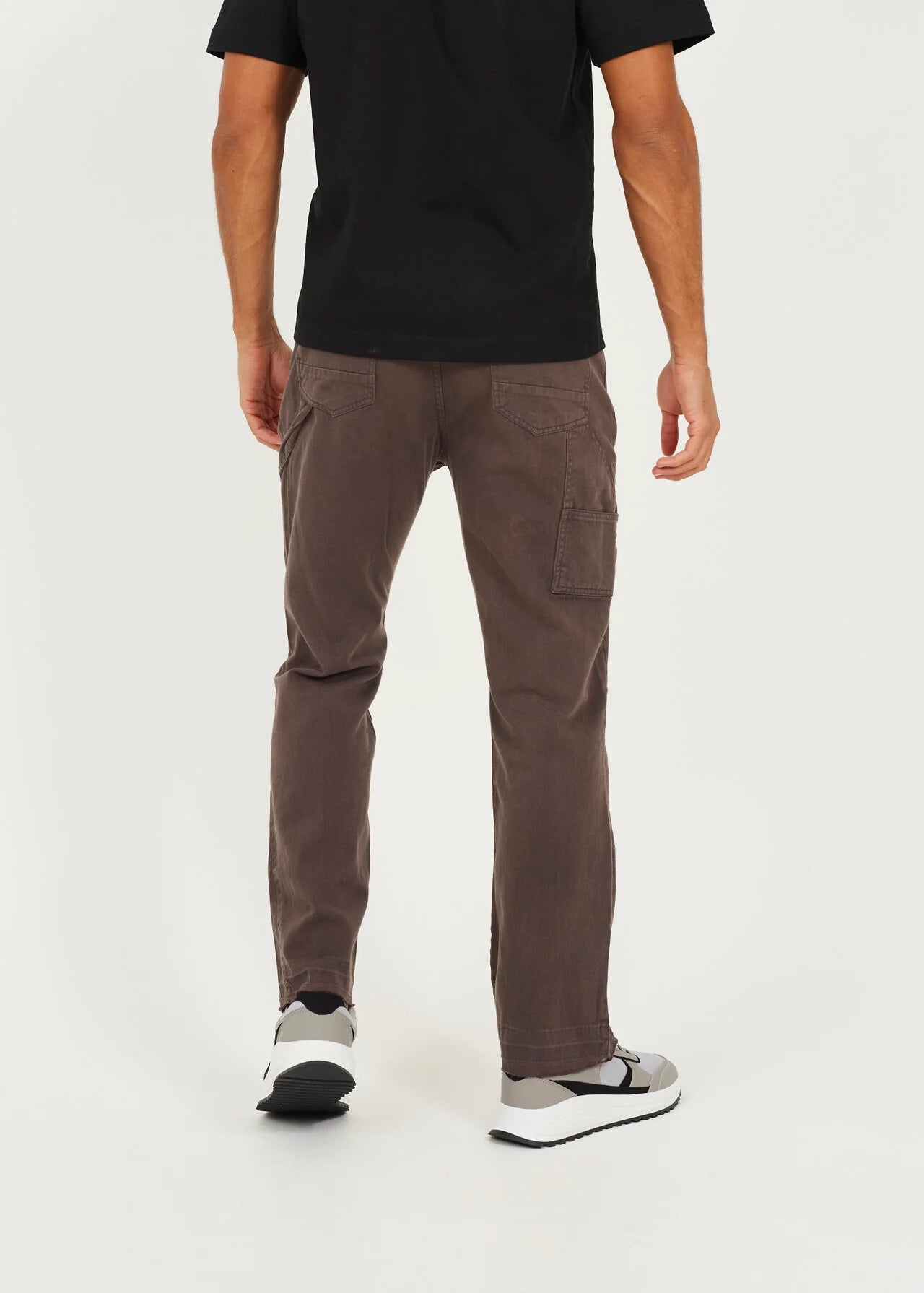 TWILL COTTON CARPENTER RAW HEM TROUSERS