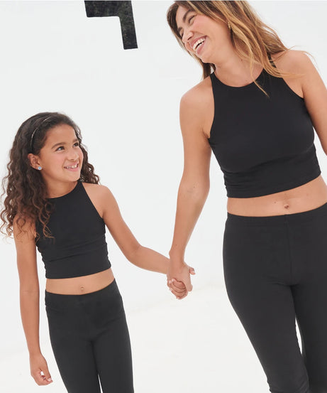 SF Clothing Kids Cropped Top – Soft Cotton Stretch | Racer Front & Back | Ages 5–12