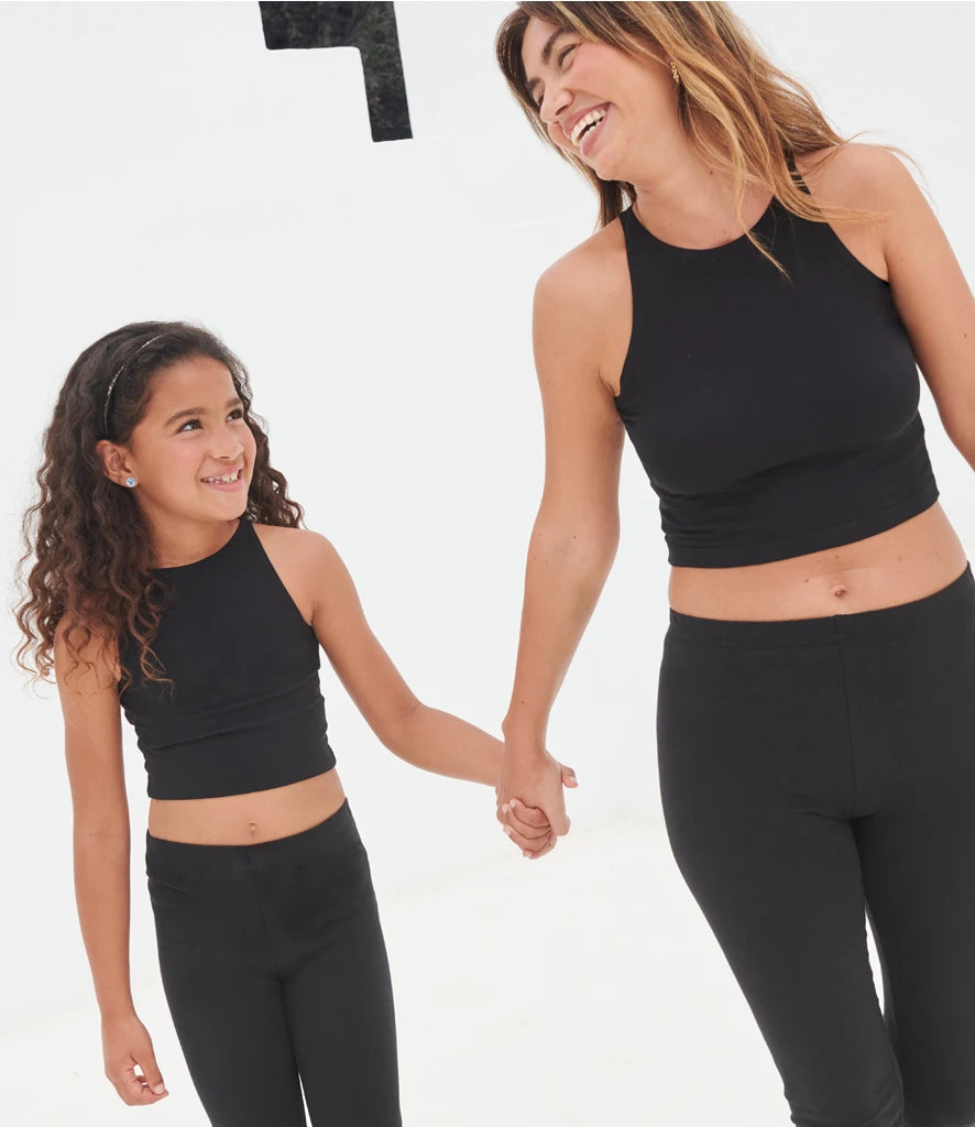 SF Clothing Kids Cropped Top – Soft Cotton Stretch | Racer Front & Back | Ages 5–12