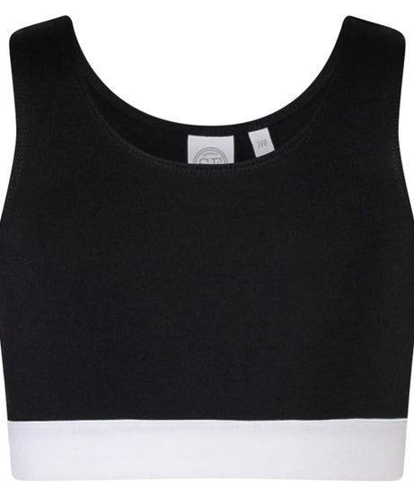 Kids Fashion Crop Top – Jacquard Band | Non-Transparent | Ages 5–12